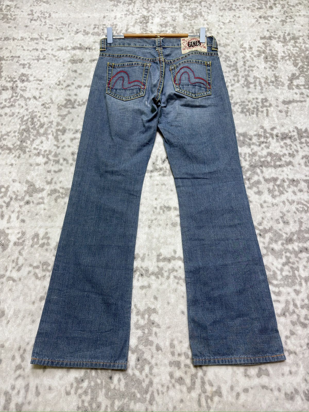 Evisu Evisu GENES Flare Jeans Red Stitches Logo Denim Y2K Archive Size 28" / US 6 / IT 42 - 1 Thumbnail