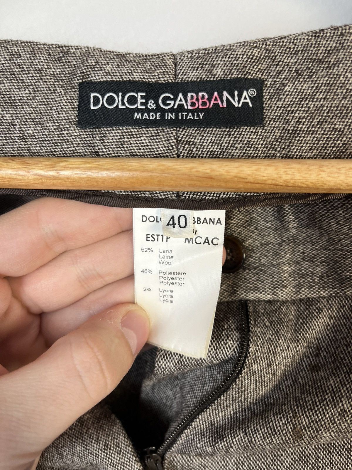 Dolce & Gabbana Dolce & Gabbana D&G Luxury Wool Pants Trousers Made in Italy Size 27" / US 4 / IT 40 - 10 Thumbnail