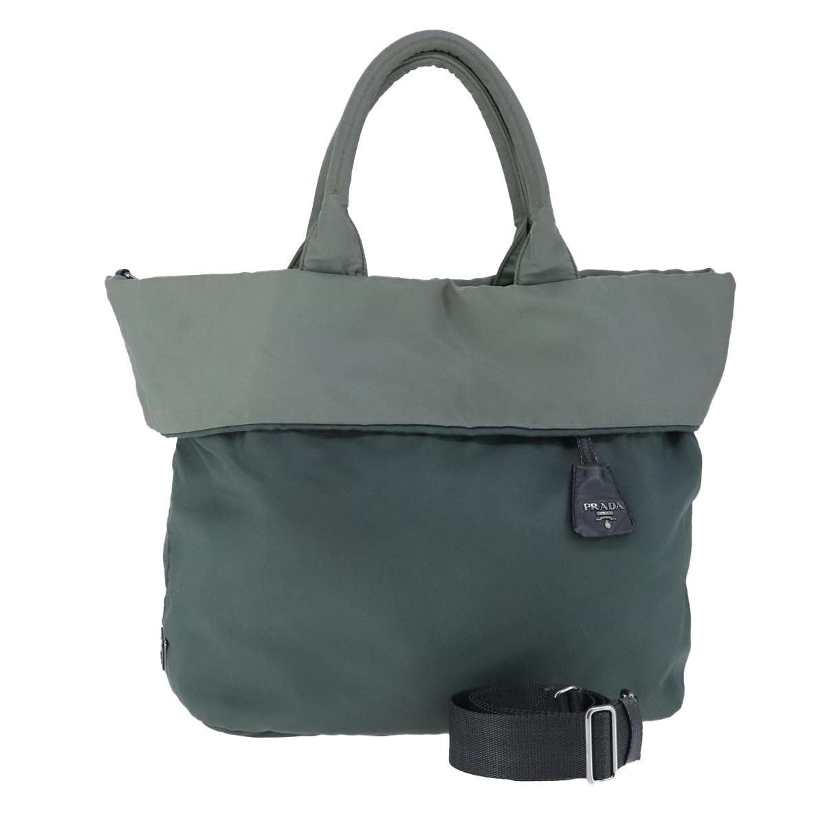 Prada Khaki Synthetic Tote Bag (Pre-Owned) Size ONE SIZE - 1 Thumbnail