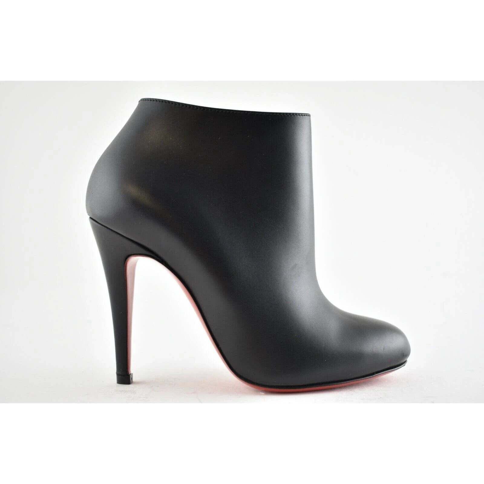 Christian Louboutin Christian Louboutin Belle 100 Black Calf Leather Ankle Size US 5 / IT 35 - 2 Thumbnail