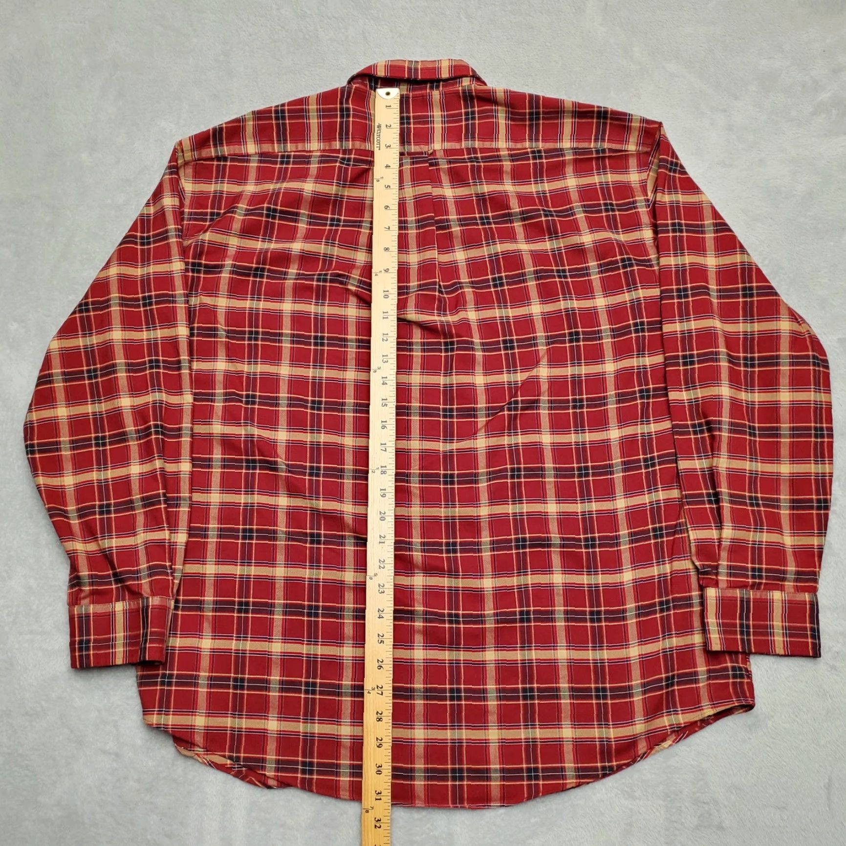 Vintage VINTAGE Towncraft Shirt Men XL Red Plaid Button-Down Long Sleeve Casual Size US XL / EU 56 / 4 - 5 Thumbnail