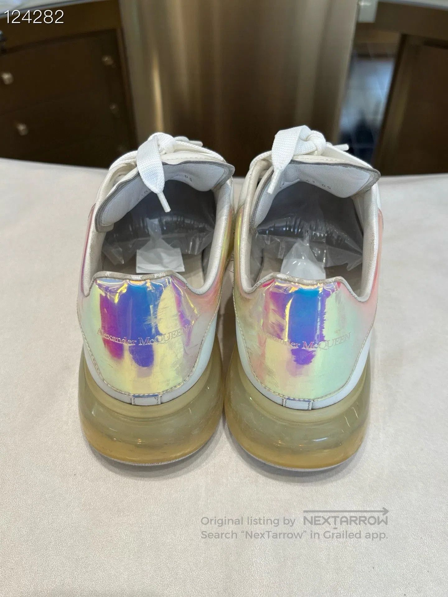Alexander McQueen Alexander McQueen Iridescent White Sneakers. Size US 8 / EU 41 - 4 Thumbnail