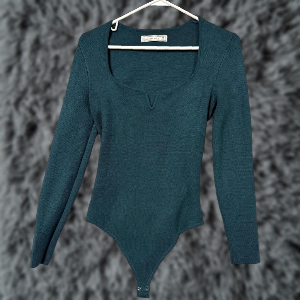 Abercrombie & Fitch Abercrombie & Fitch Bodysuit M Yoga Layering Green Forest Fairy Grunge Mori Kei Size M / US 6-8 / IT 42-44 - 1 Thumbnail