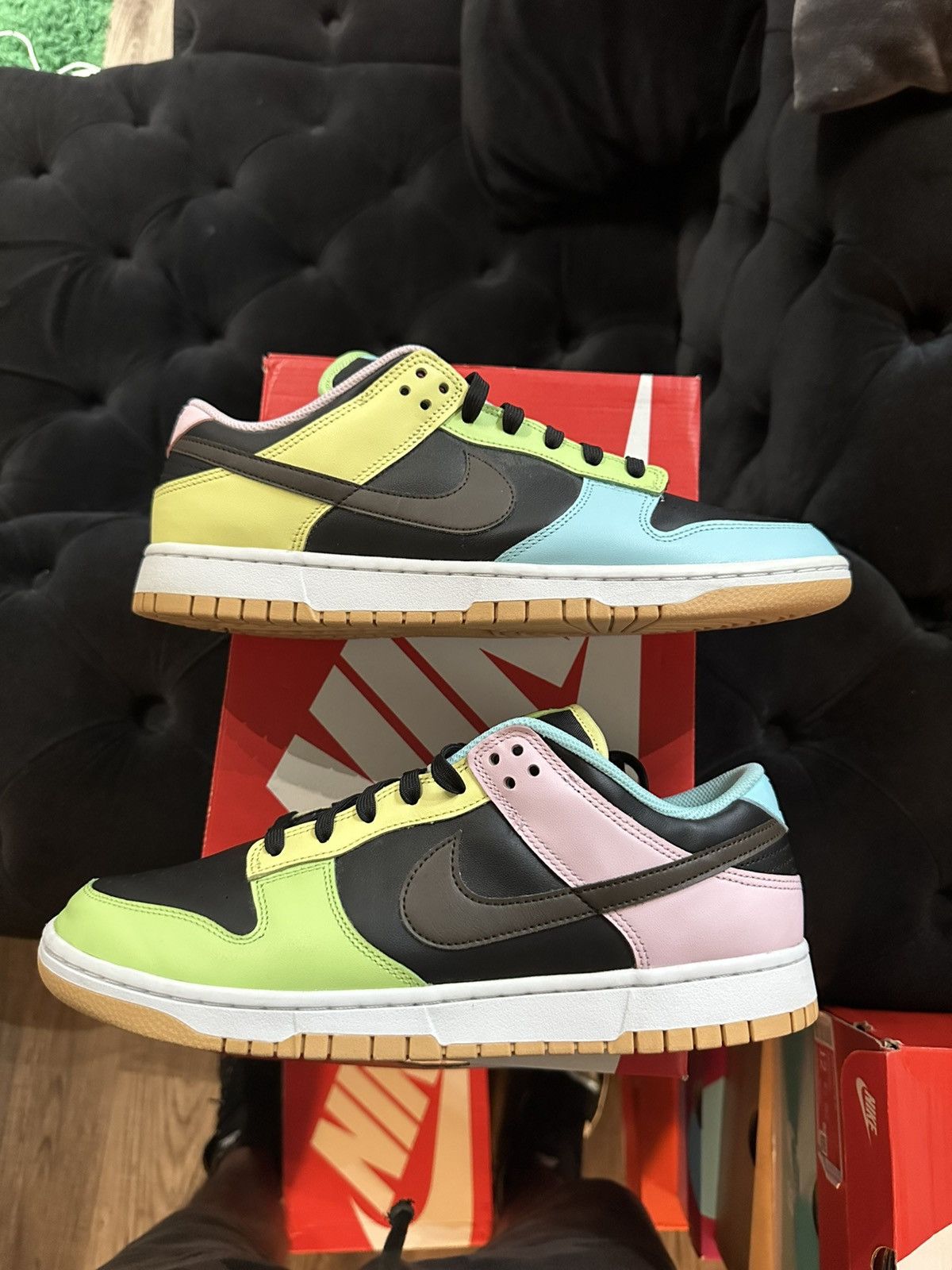 Nike Nike Dunk Low Free 99 Black Multicolor DH0952-001 Sz 12 Used Size US 12 / EU 45 - 1 Thumbnail