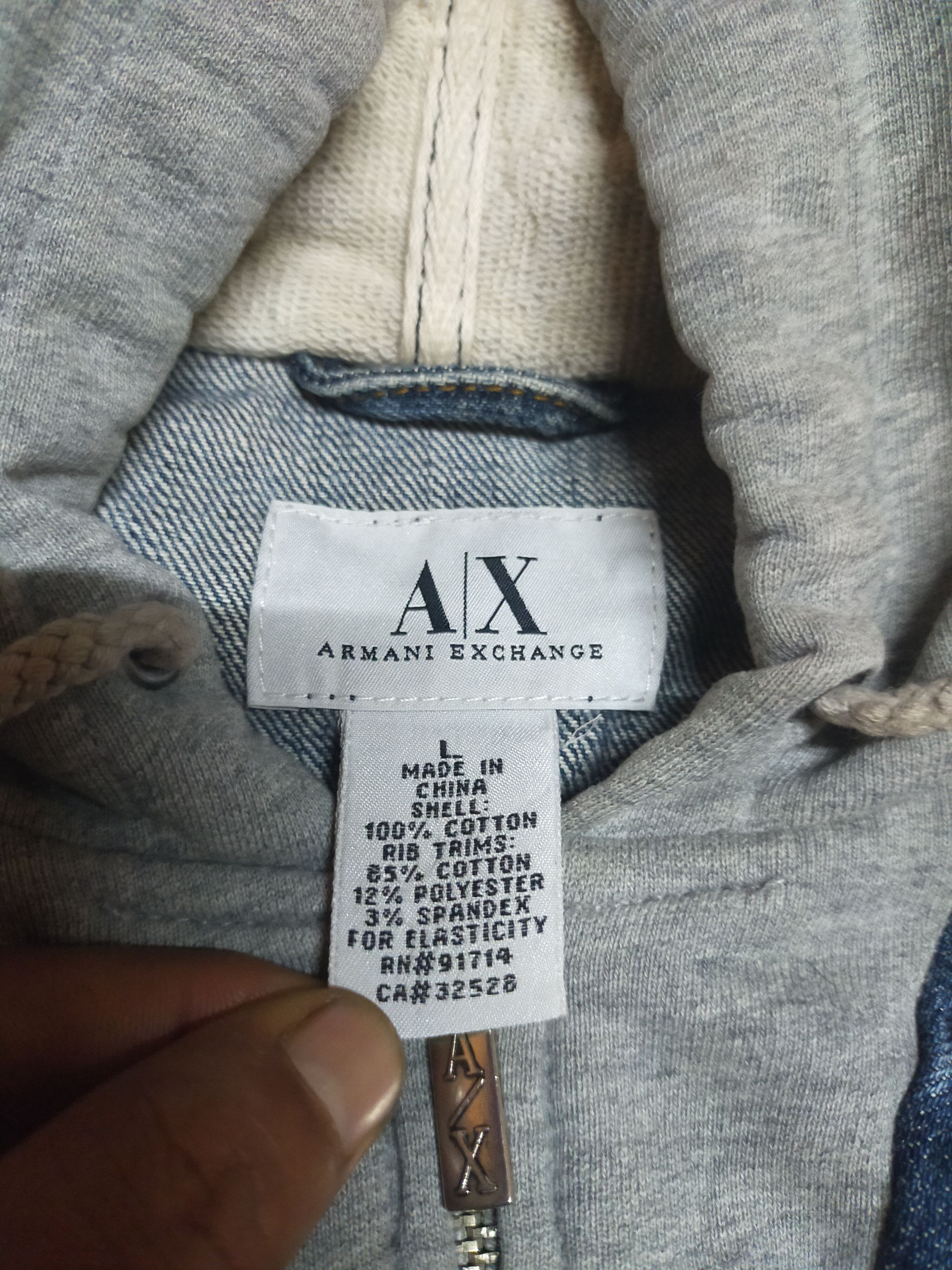Armani exchange denim jackets hoodie - Main Image