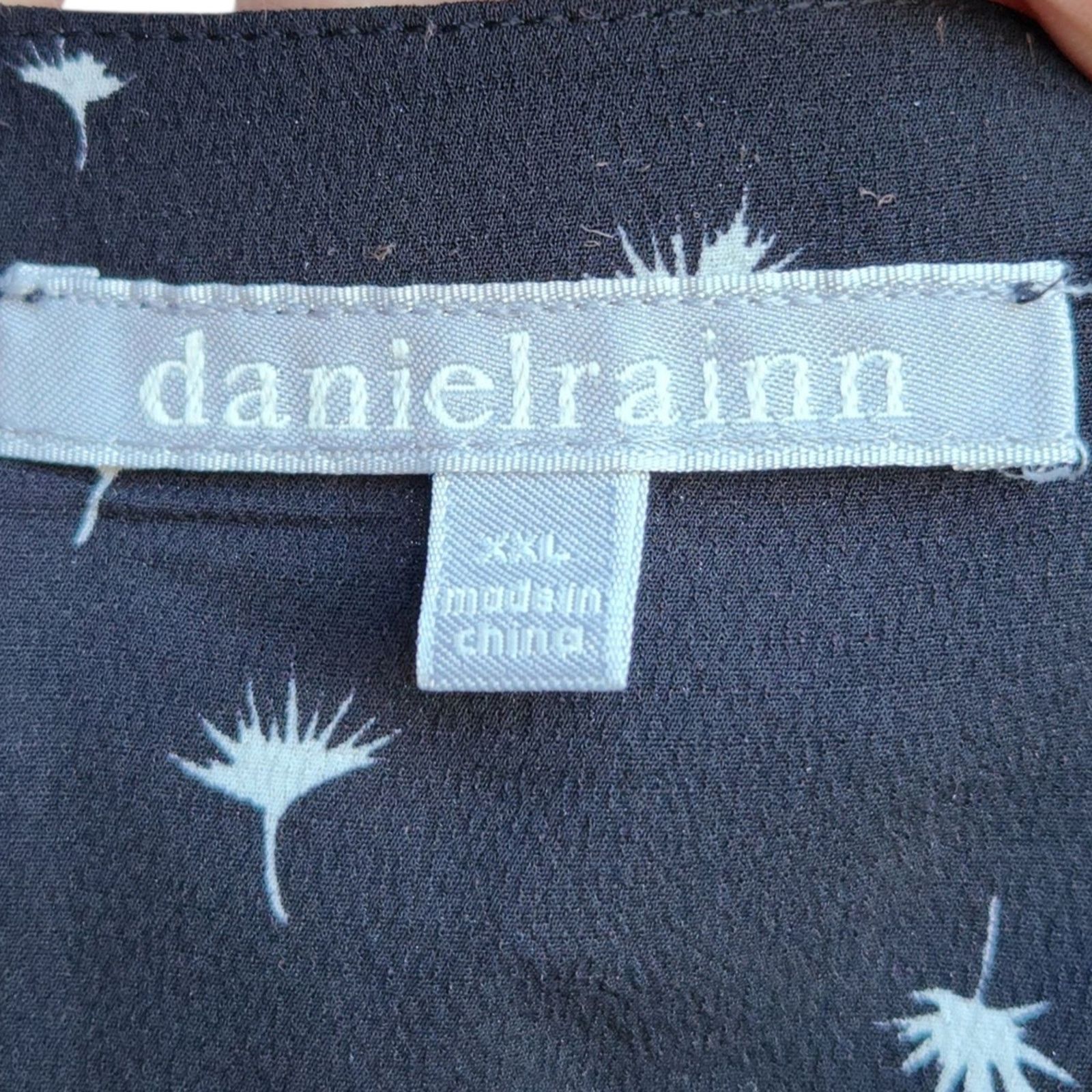 St. Johns Bay Daniel Rainn XXL Blouse - Black White Dandelion Tunic Size XXL / US 16-18 / IT 52-54 - 3 Thumbnail