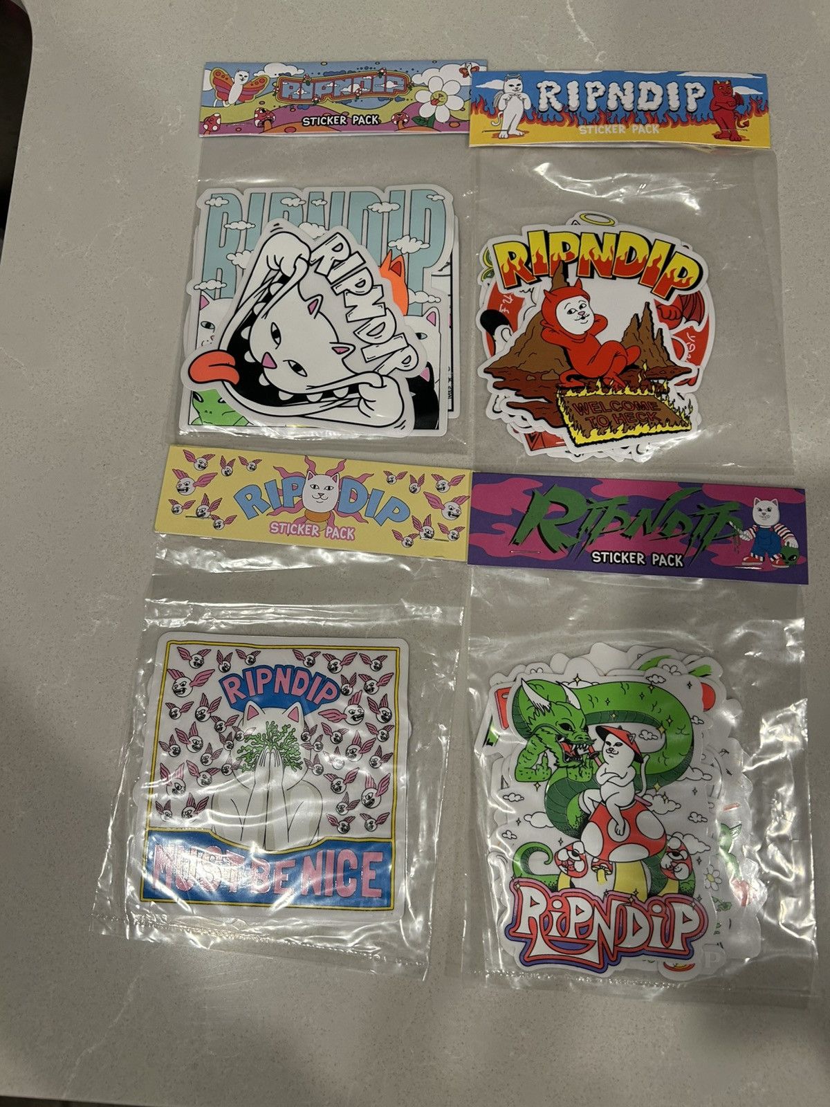 RIPNDIP 4 Rip N Dip sticker Packs Size ONE SIZE - 2 Thumbnail