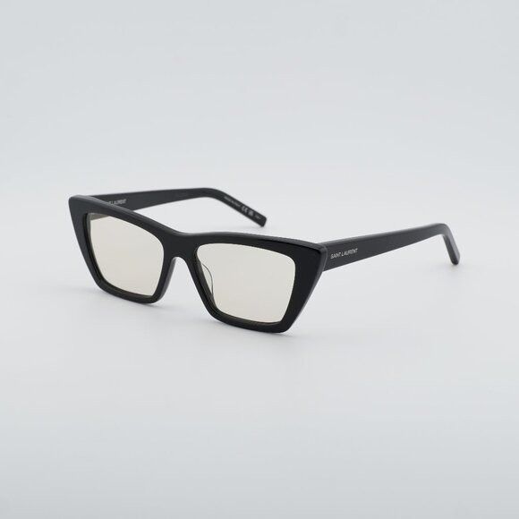 Saint Laurent Paris Saint Laurent SL 276 MICA 038 Sunglasses Black Cat Eye Frame Size ONE SIZE - 2 Thumbnail