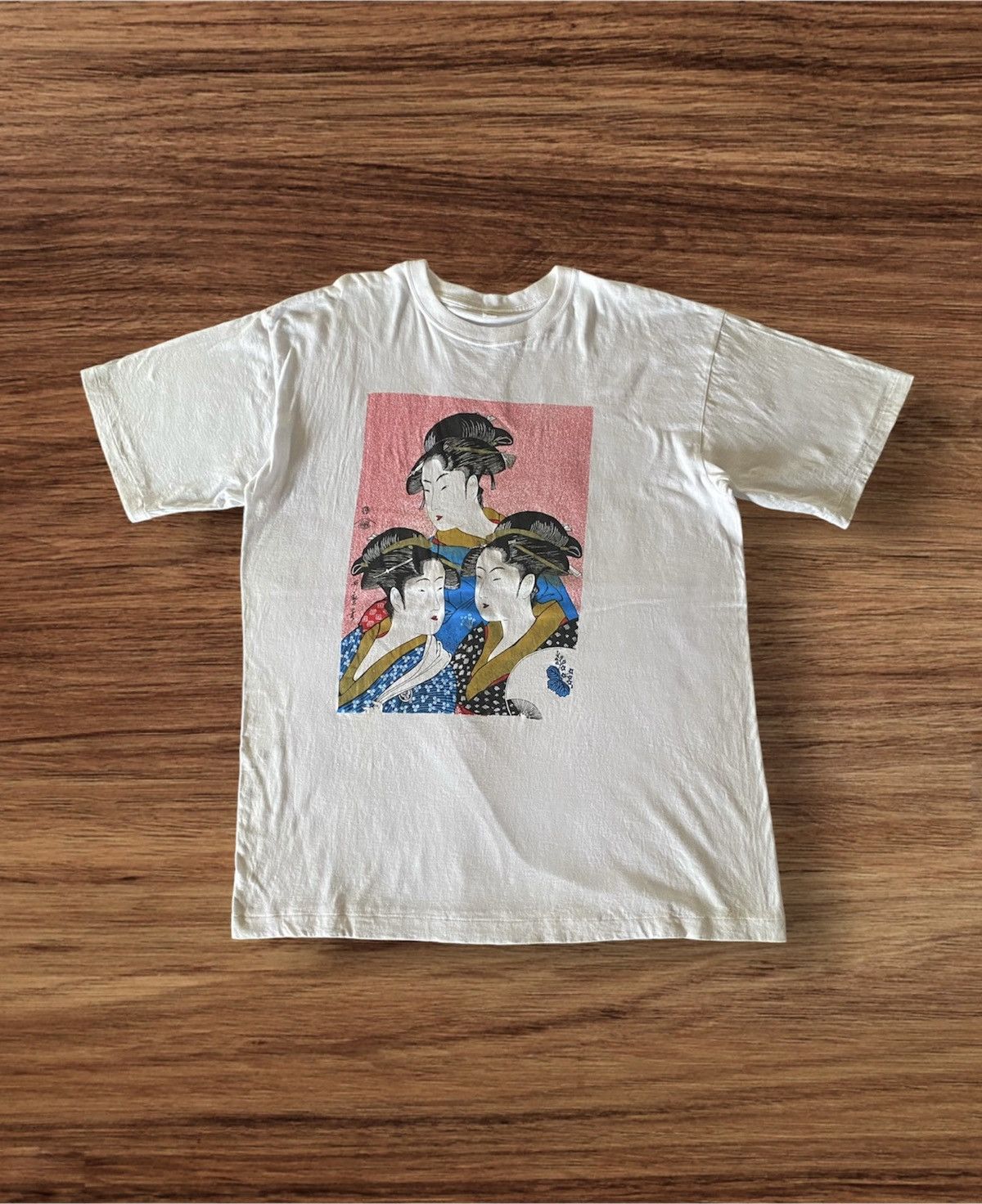 Japanese Brand Vintage Japanese Brand Triple Geisha Tee Size US L / EU 52-54 / 3 - 1 Thumbnail