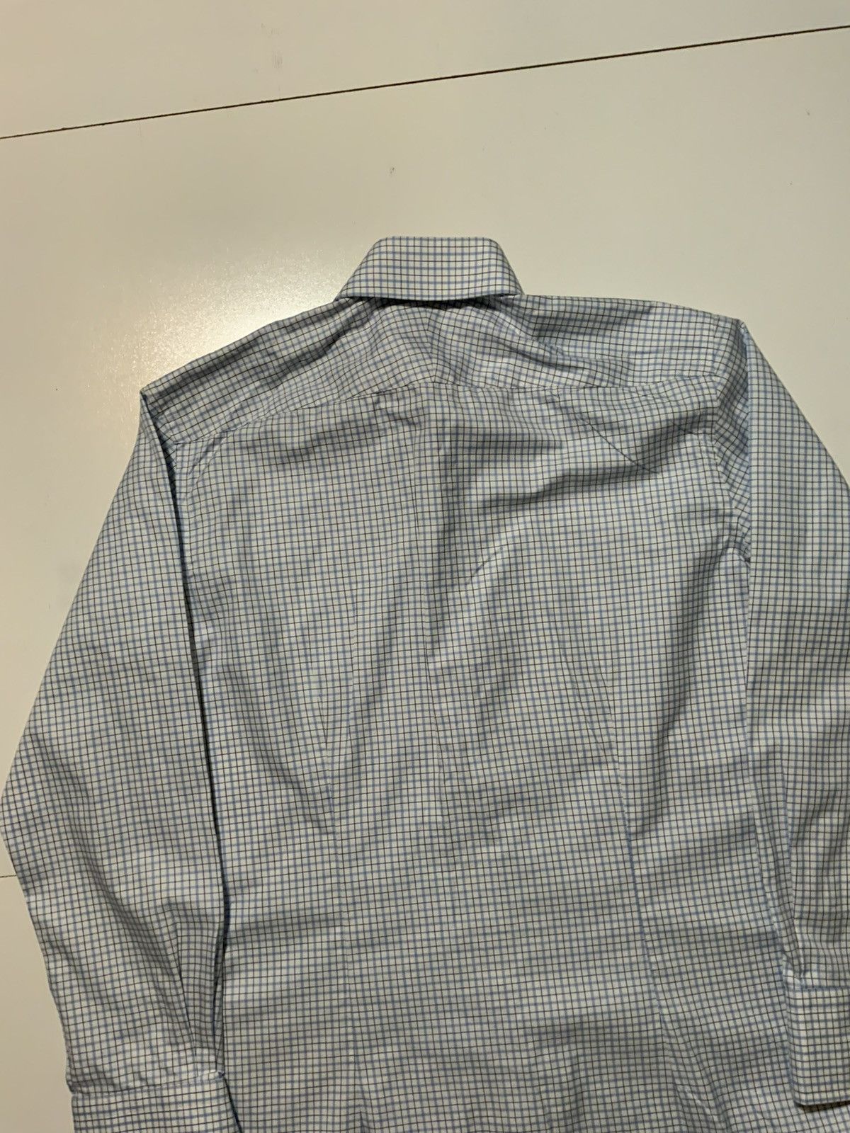 Designer Emanuel Berg Custom Check Plaid Textile Cotton Button Shirt Size US S / EU 44-46 / 1 - 4 Thumbnail