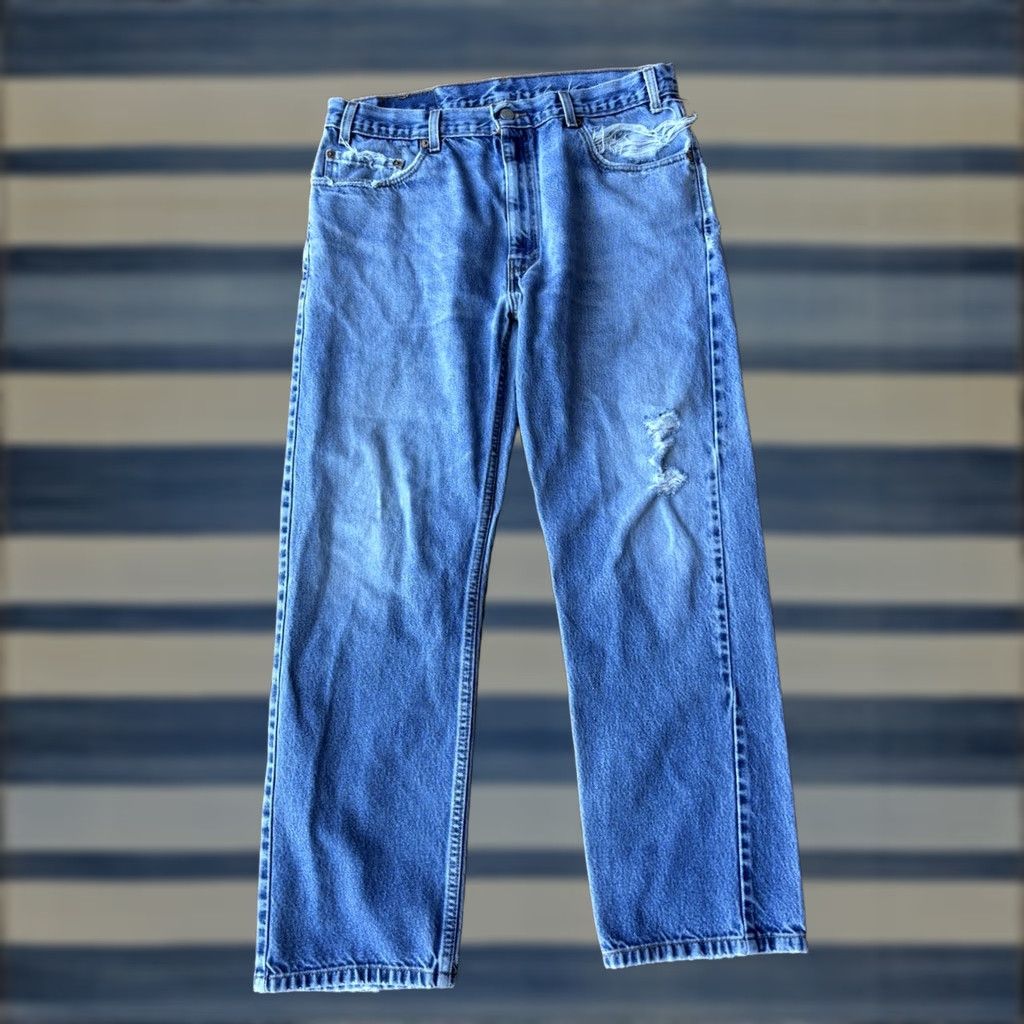 Levi's VINTAGE Levi’s 505 Jeans Men's 36x30 Light Wash Distressed Size US 36 / EU 52 - 1 Thumbnail