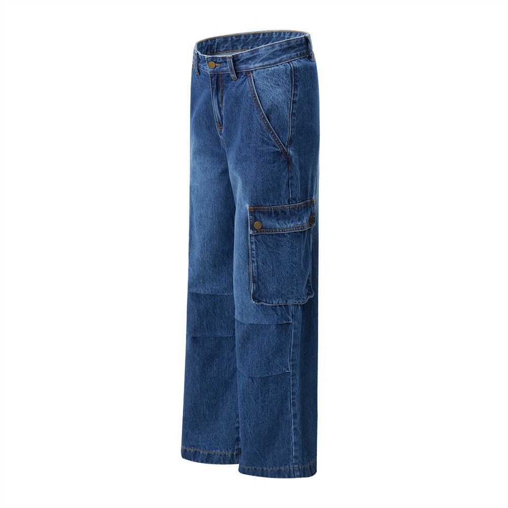 Japanese Brand × Jean High street pleated loose wide-leg washed cargo jeans y2k Size US 32 / EU 48 - 2 Thumbnail