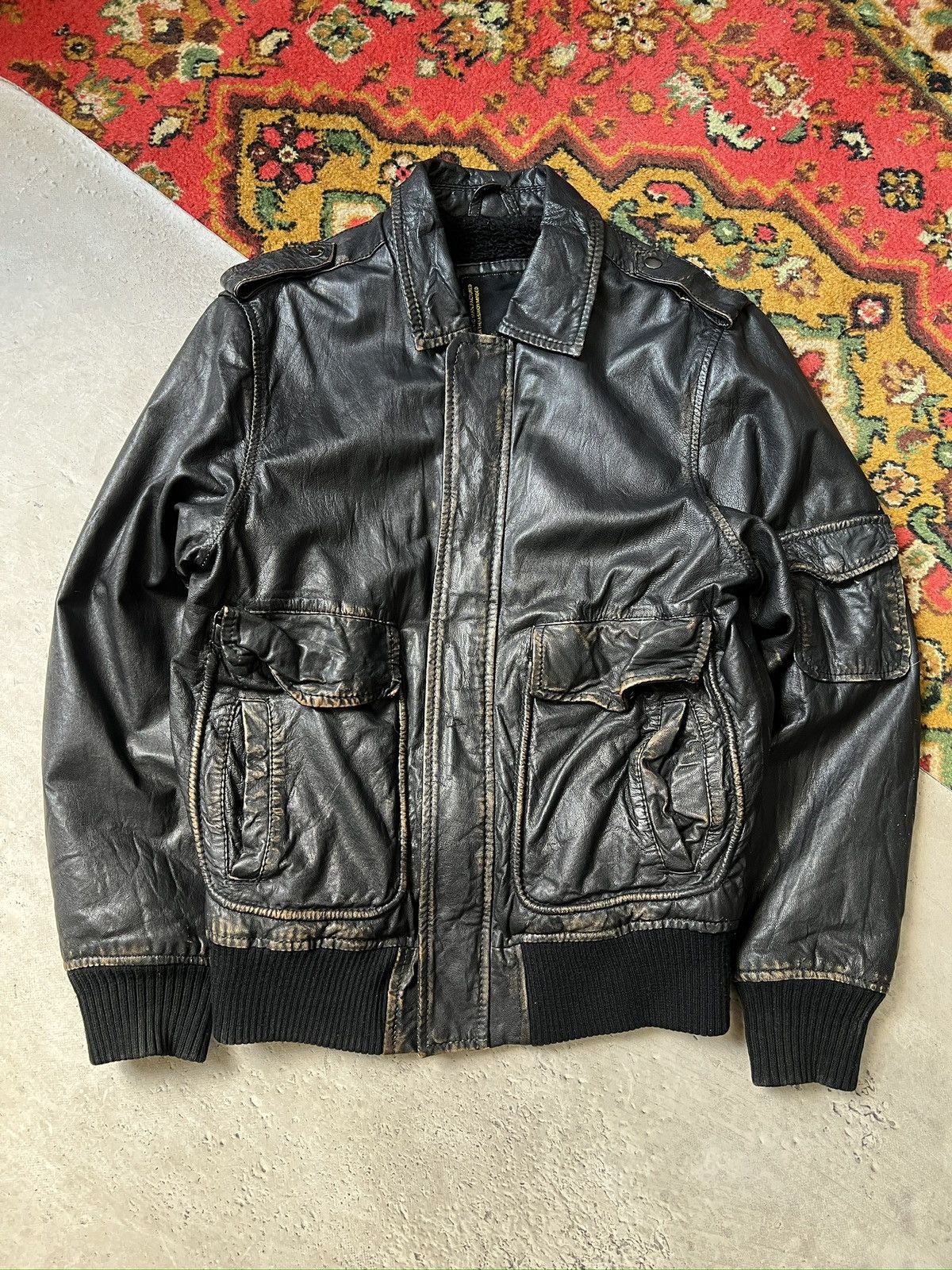 Jack & Jones Jack jones leather aviation jacket y2k style schott Size US L / EU 52-54 / 3 - 1 Thumbnail