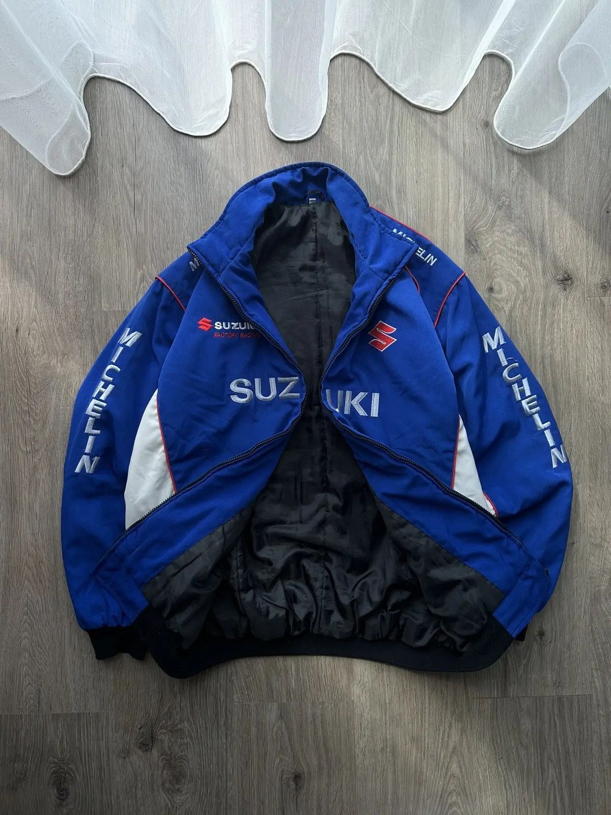 Vintage Vintage Racing Blue Jacket Suzuki Y2k Size US L / EU 52-54 / 3 - 7 Thumbnail