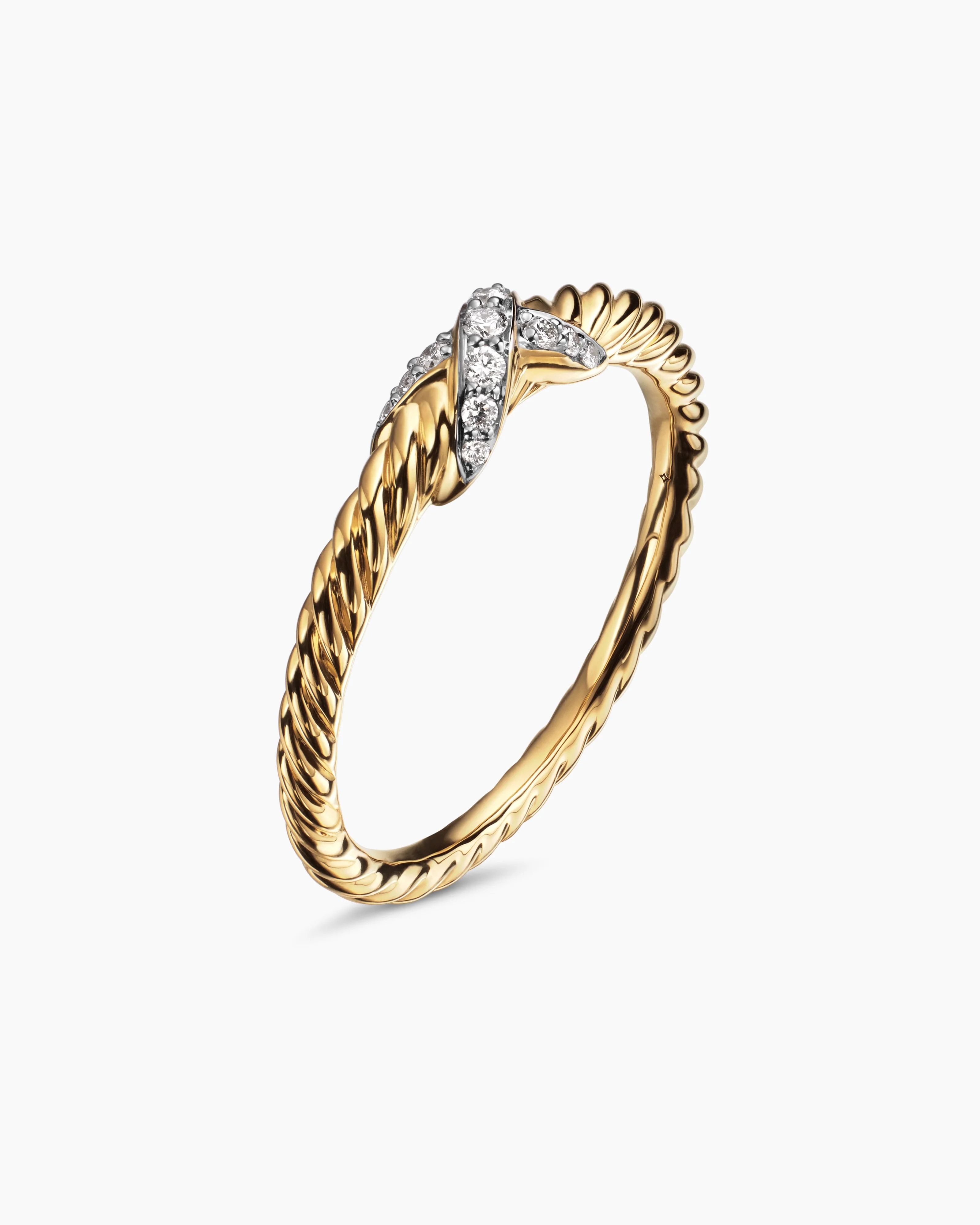 David Yurman oc11z0625 Size: 12 / Petite X Ring in Gold Size ONE SIZE - 7 Thumbnail