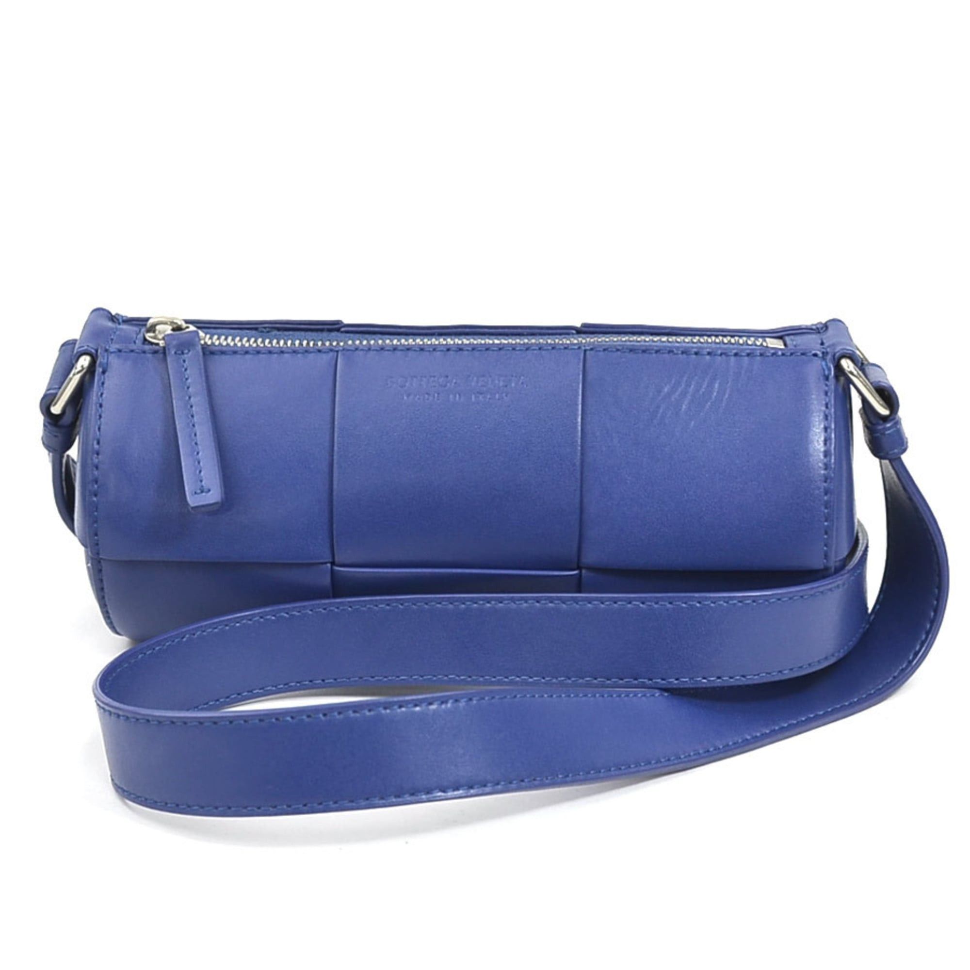 Bottega Veneta Bottega Veneta Maxi Intrecciato Small Canetto Leather Shoulder Bag in Blue for Men and Women, Free Shipping (r10865a) Size ONE SIZE - 1 Thumbnail