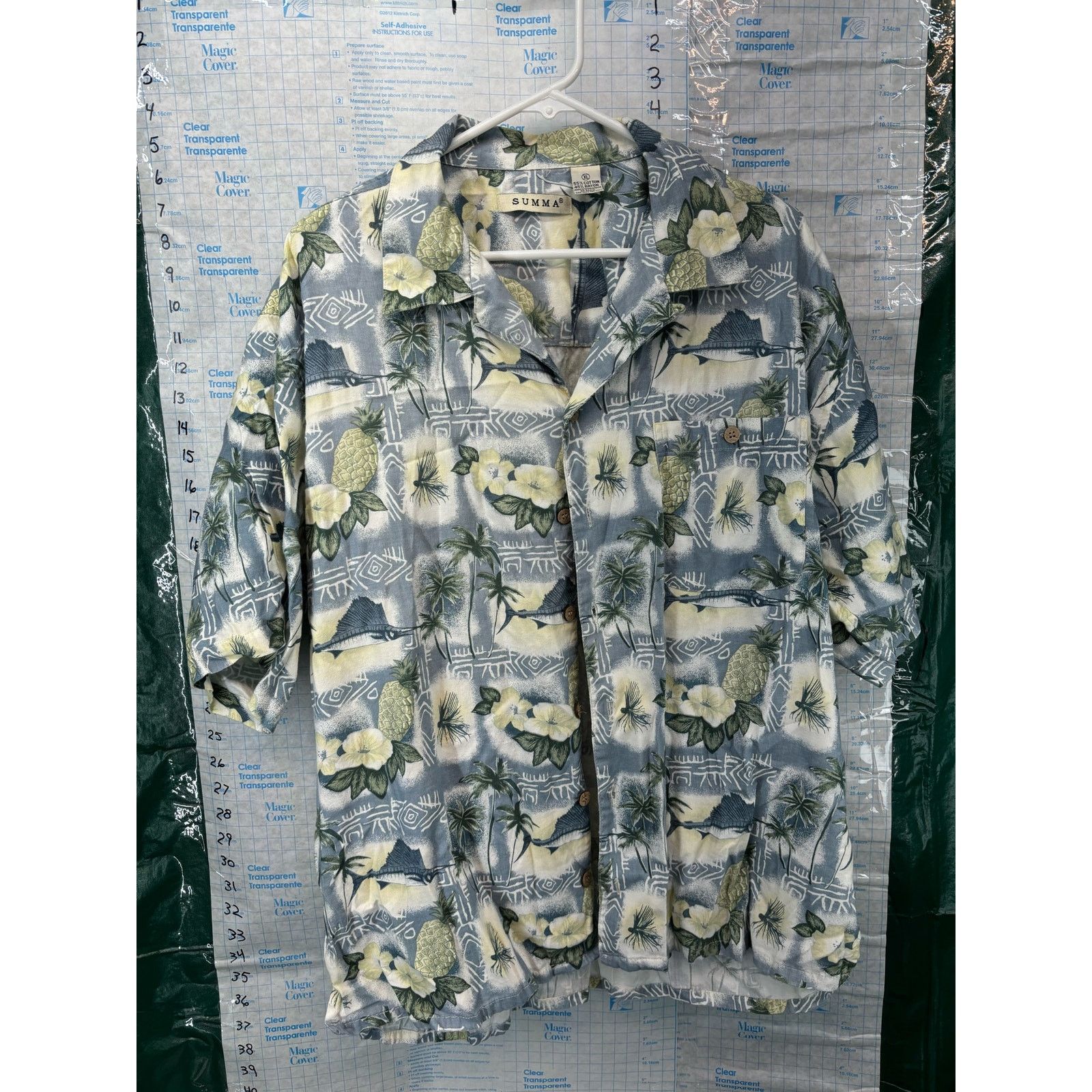 & Other Stories Summa Mens XL Button Up Hawaiian Shirt Marlin Island Floral Size US XL / EU 56 / 4 - 5 Thumbnail