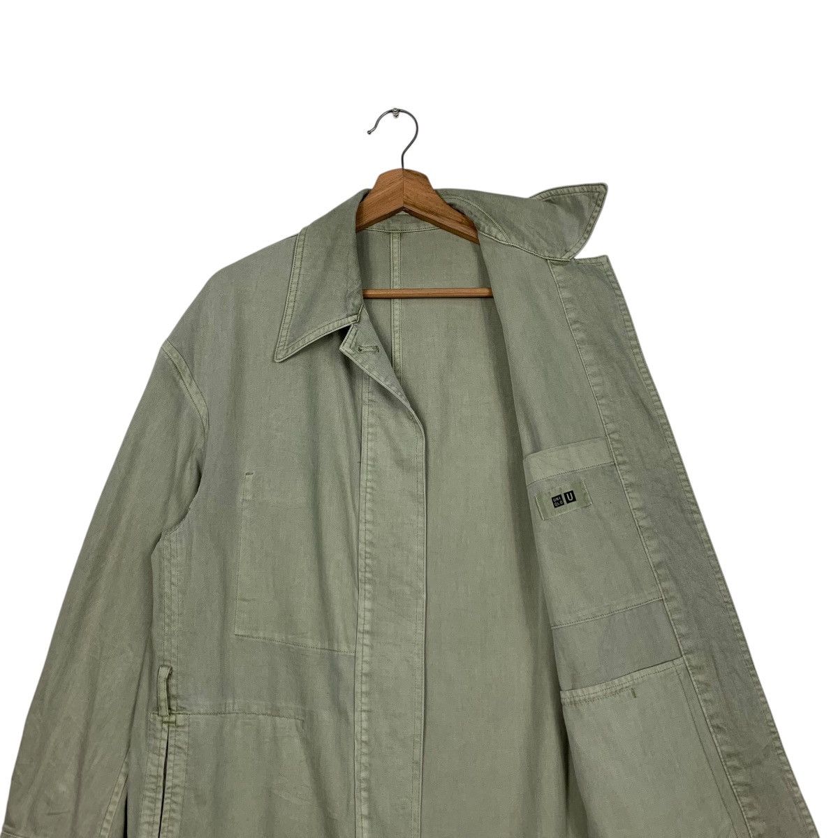 Lemaire × Uniqlo Uniqlo X LEMAIRE Faded Green Long Coat Jacket #2729-C123 Size US L / EU 52-54 / 3 - 11 Thumbnail