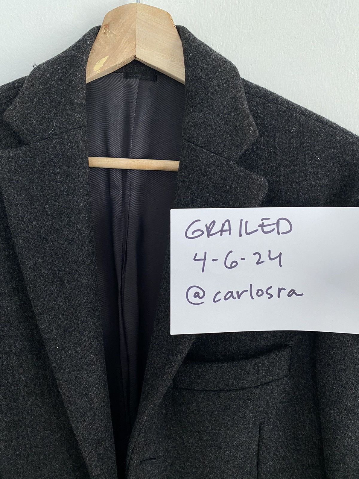 Grey wool blend coat