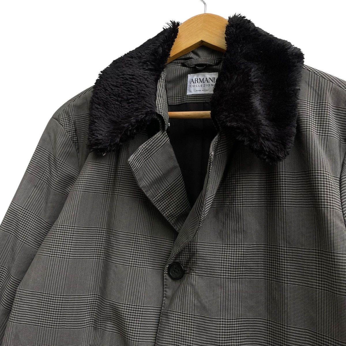 Armani × Designer 💥Armani Collezioni Trench Coat Checked Jacket Size US M / EU 48-50 / 2 - 3 Thumbnail