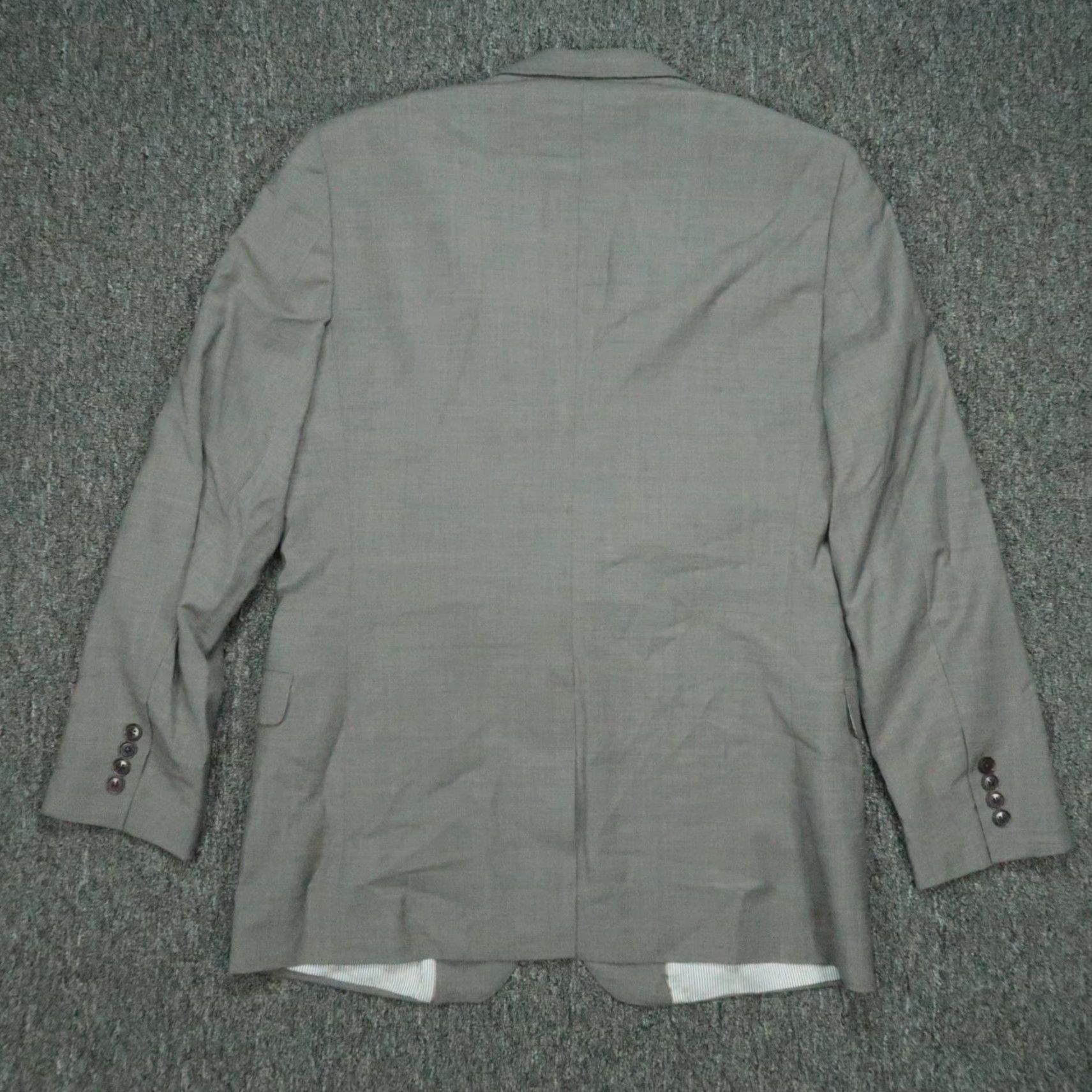 Brooks Brothers Brooks Brothers Blazer Mens 40R Gray Wool Sport Coat Notch Lapel Regular Single-Breasted Two-Button Jacket Front Button Style 2 Piece Vintage? No Size 40R - 7 Thumbnail