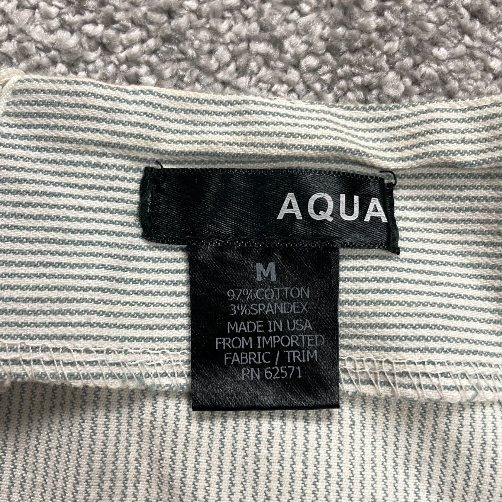 AQUA Aqua Bloomingdale's Mini A-Line Skirt Womens Medium Striped Layered Cotton Zip Size 32" / US 10 / IT 46 - 5 Thumbnail