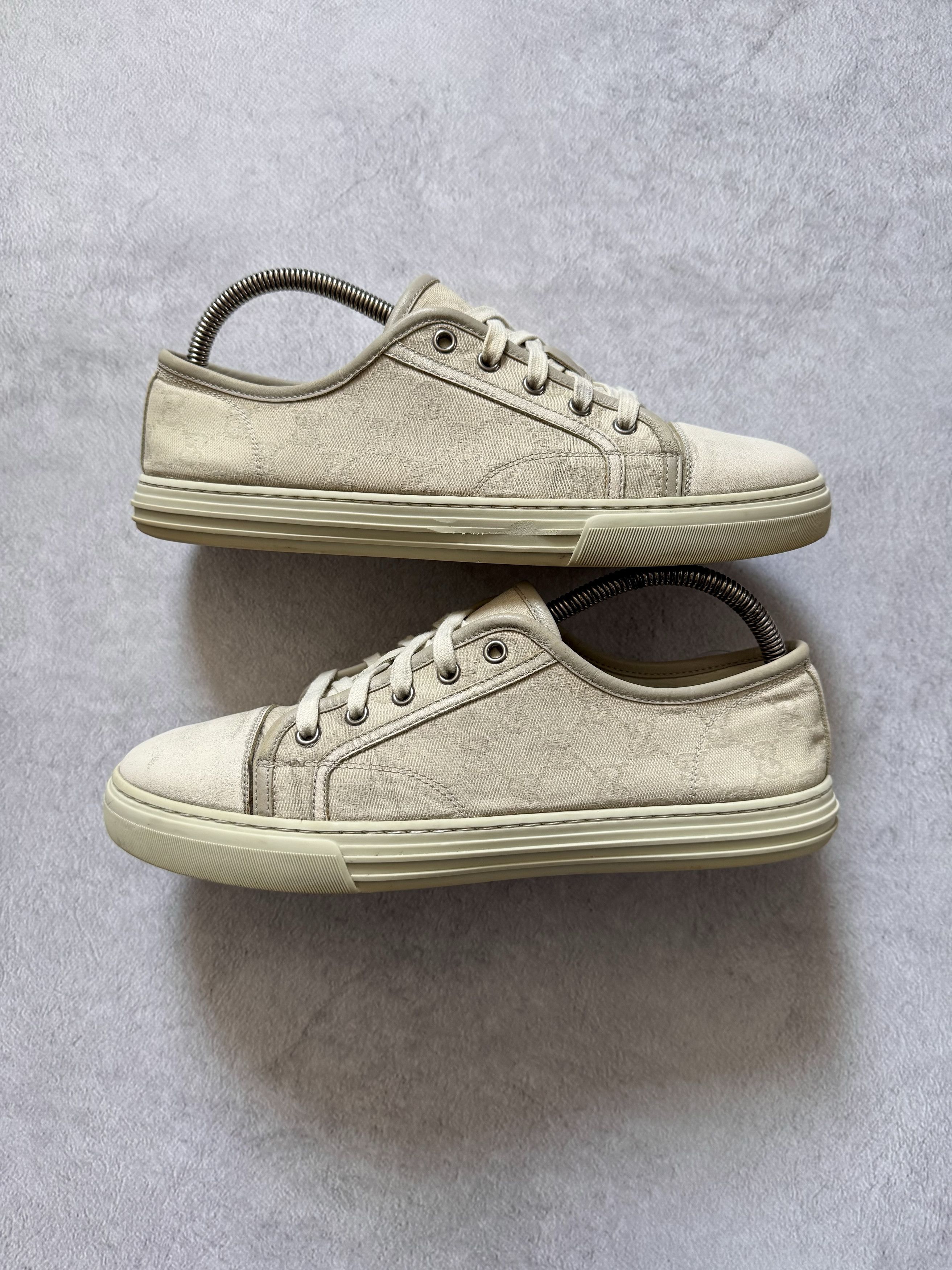 Gucci Gucci Canvas GG Monogram Sneakers 'Cotton Washed White' Size US 9 / EU 42 - 2 Thumbnail