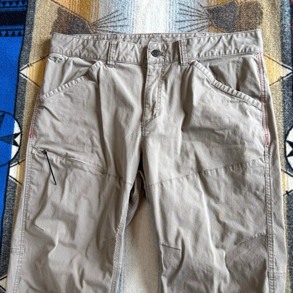 Outdoor Research Outdoor Research Men’s Hiking Pants 38x32 Khaki Brown Regular Inseam 32 Outdoor Nature Hiking Pants Mens Brown Solid 90s? Size US 38 / EU 54 - 6 Thumbnail
