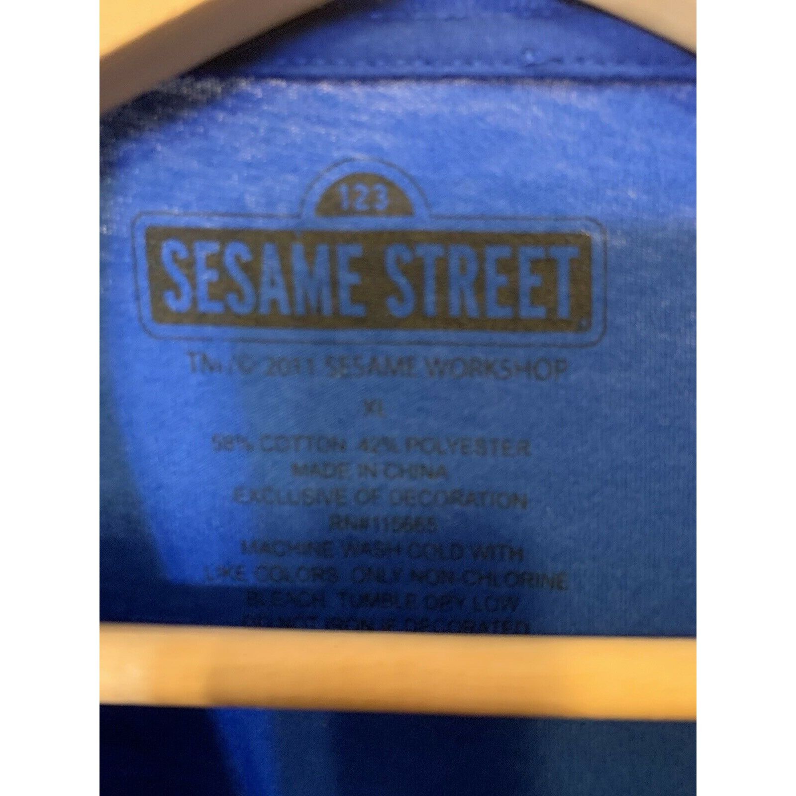 Other Sesame Street Cookie Monster T Shirt Men’s Sz XL Blue Long Size US XL / EU 56 / 4 - 2 Thumbnail