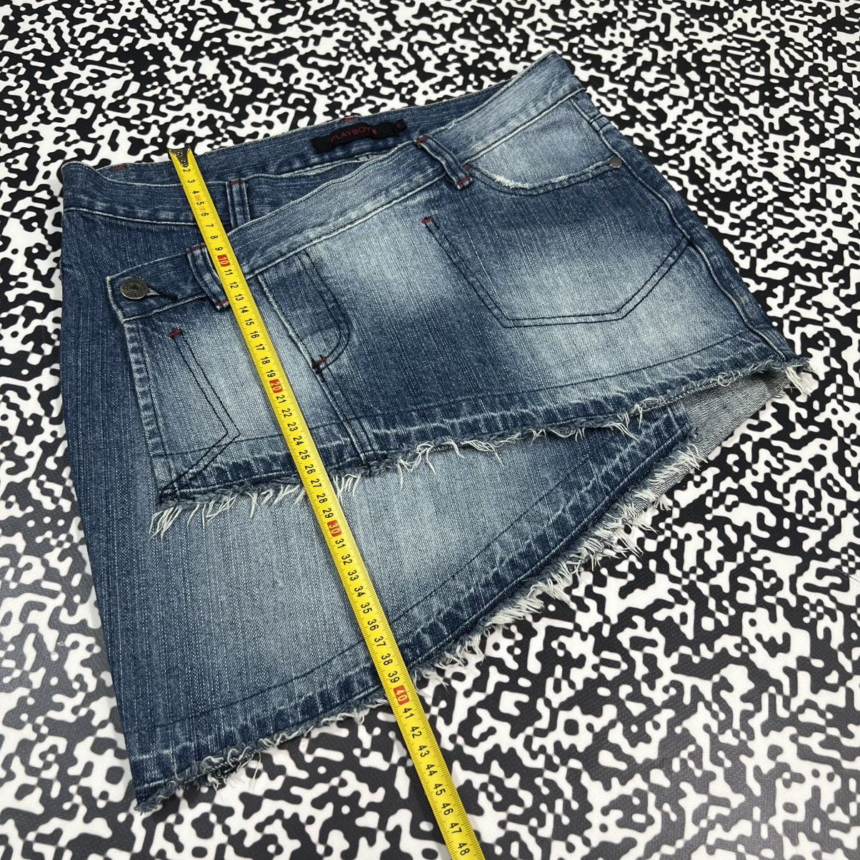 Playboy Vintage Y2K Playboy Sexy Style Denim Japanese Mini Skirt Size 28" / US 6 / IT 42 - 19 Thumbnail