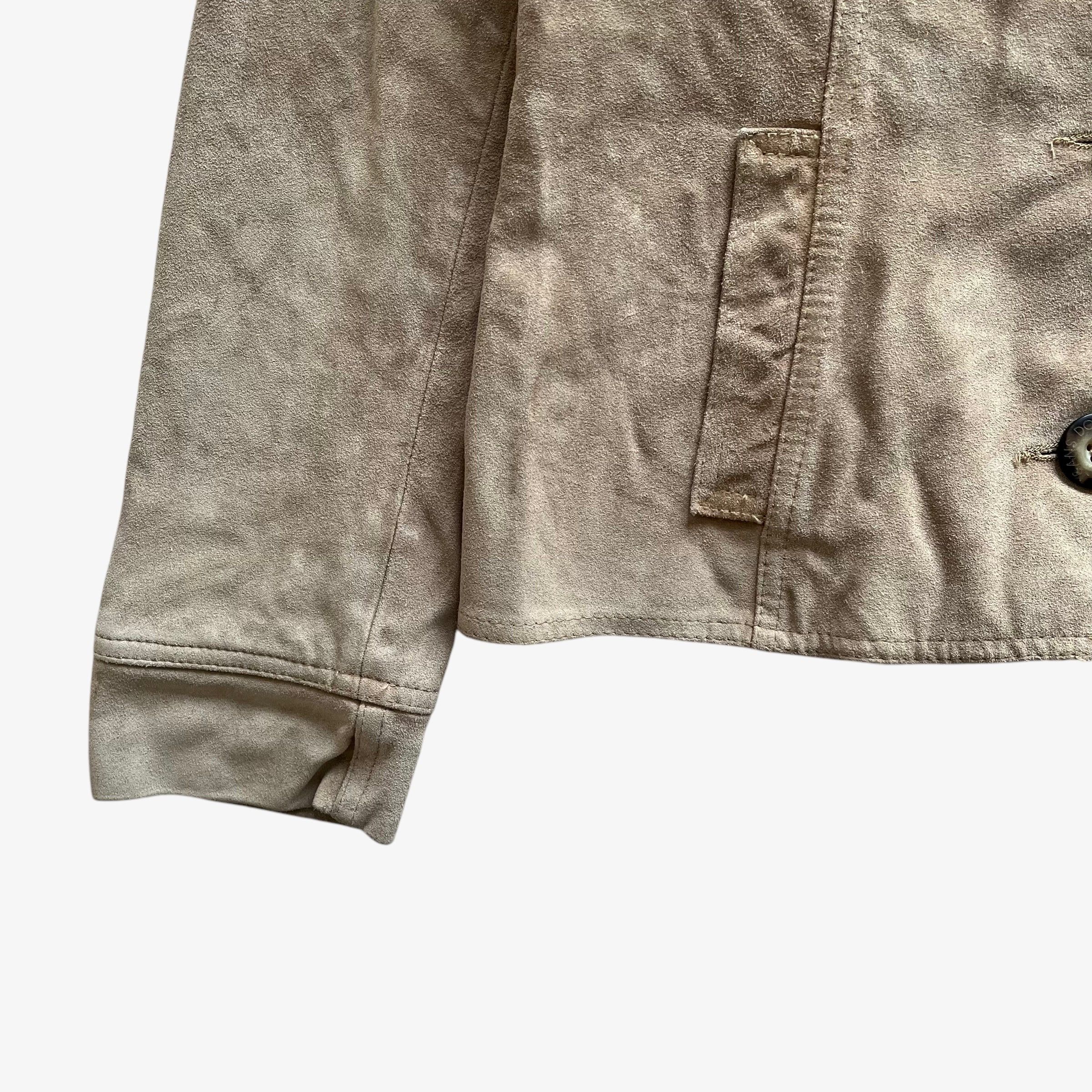 Dolce & Gabbana Vintage Y2K Women's Dolce & Gabbana Beige Leather Jacket Size S / US 4 / IT 40 - 7 Thumbnail