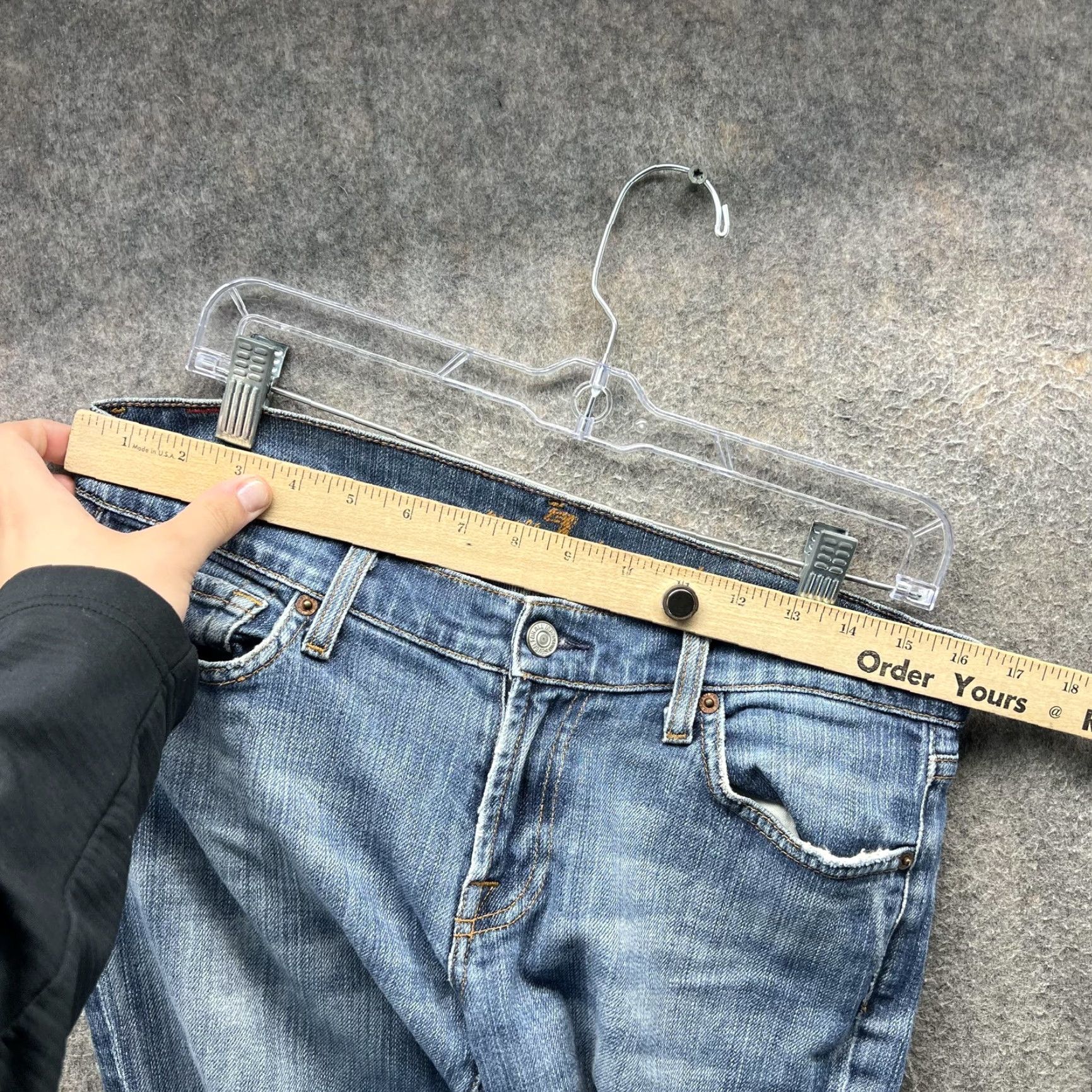 7 For All Mankind 7 For All Mankind Jeans Womens 30 Blue Bootcut Denim Medium Wash USA Regular Stretch Distressed Pockets Logo Embroidered Zip Fly Button Closure Size 30" / US 8 / IT 44 - 7 Thumbnail