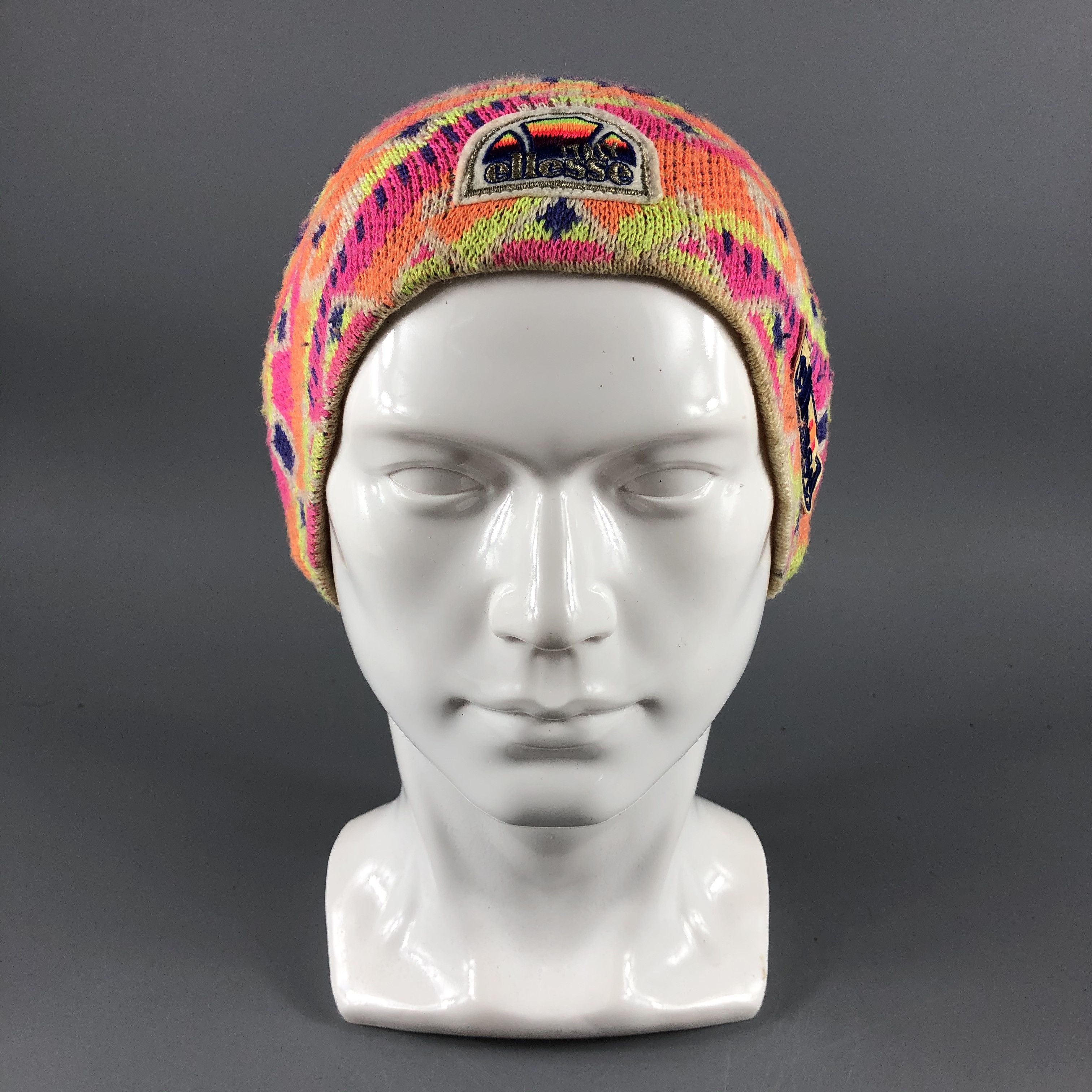 image of Ellesse x Vintage Ellese Ski Pom Beanie Snow Hat Snow Cap B079, Men's