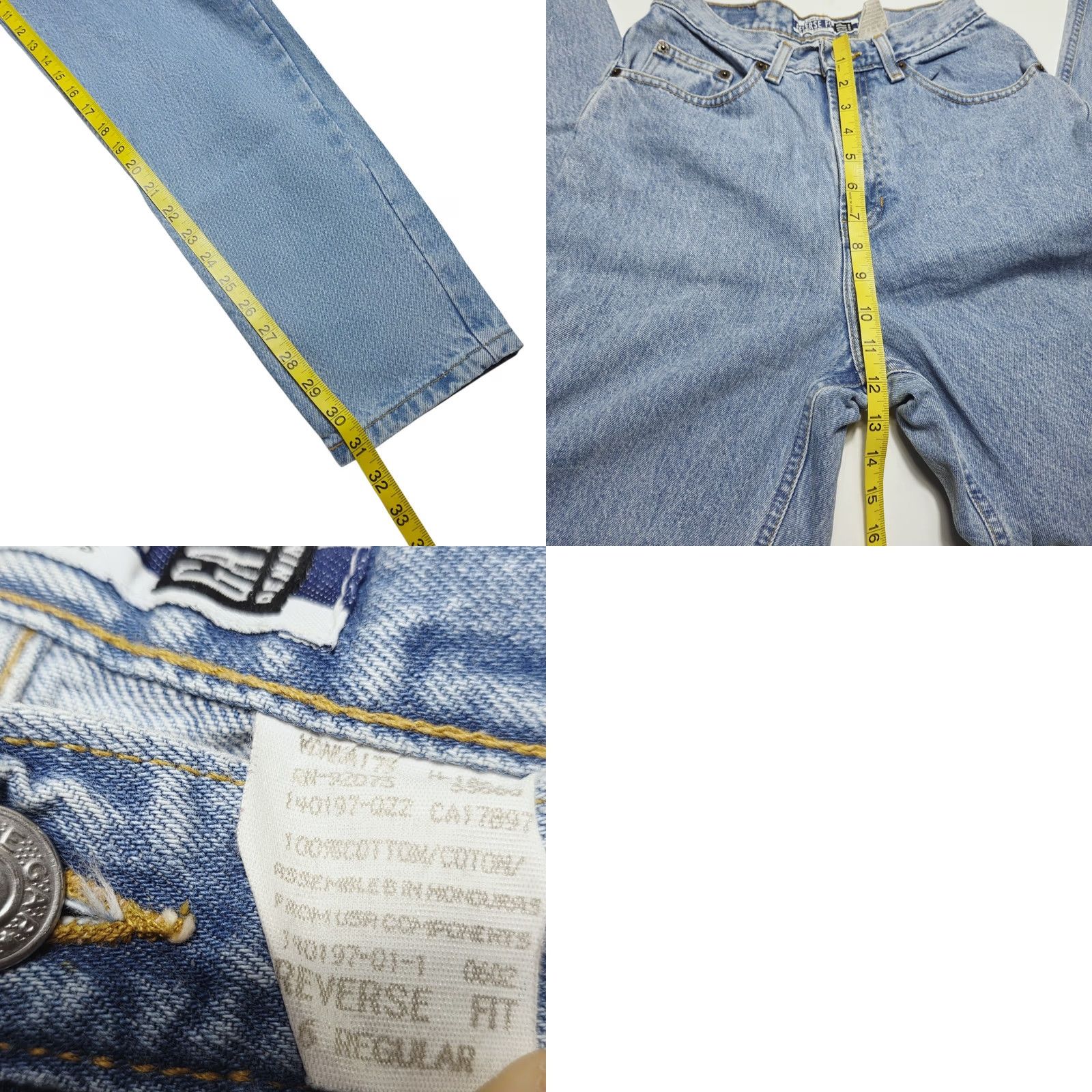 Gap VINTAGE Gap Jeans Womens 6 Reverse High Waist Light Wash Denim 90s USA Jeans Women Mens No, but keep to original: Size 28" / US 6 / IT 42 - 8 Thumbnail