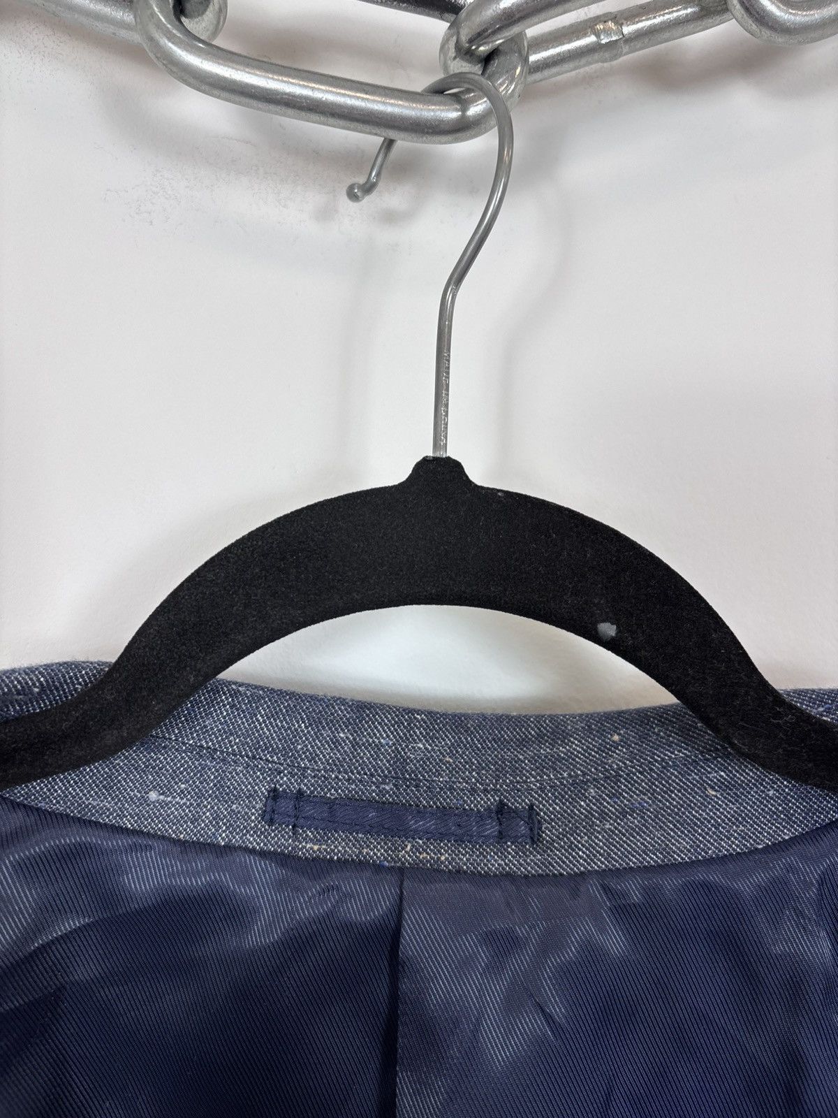 Other Gutteridge Men’s Blue Cotton Linen Silk Blazer Jacket Coat Size 42R - 24 Thumbnail