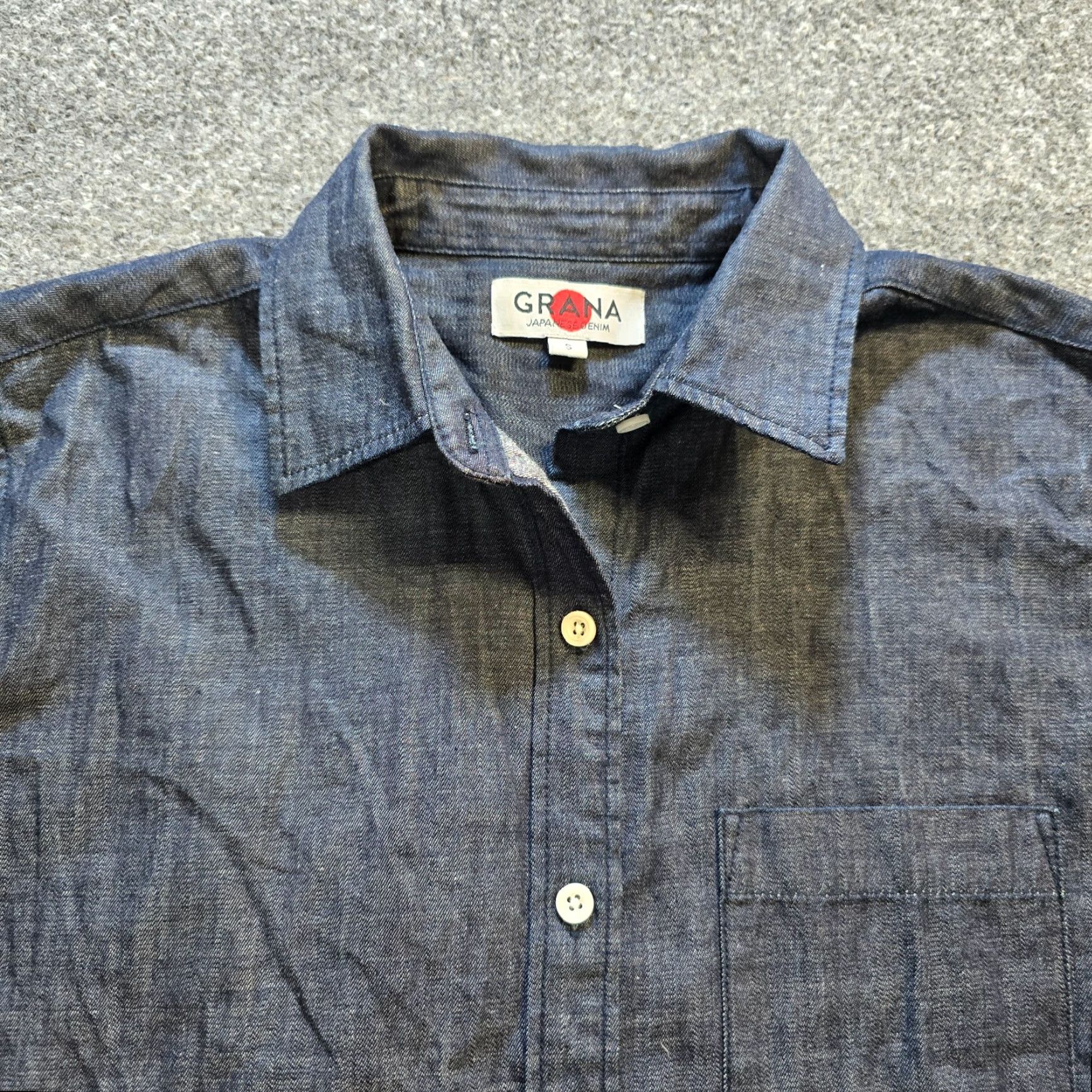 Vintage Grana Shirt Mens Size Small Blue Denim Button Long Sleeve Casual Shirt Size US S / EU 44-46 / 1 - 2 Thumbnail