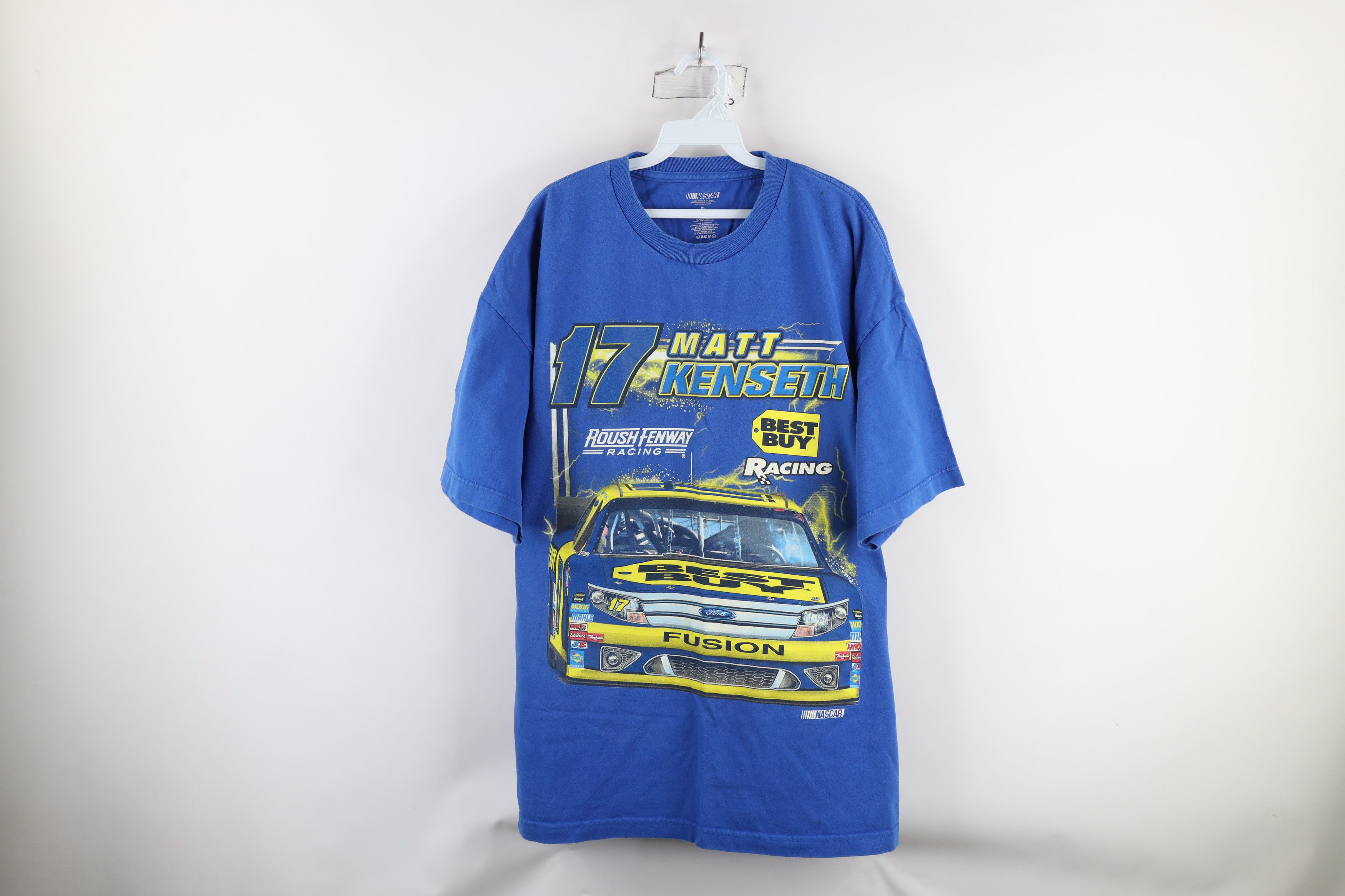 Vintage Vintage NASCAR Roush Fenway Racing Matt Kenseth T-Shirt Blue Size US XXL / EU 58 / 5 - 1 Thumbnail