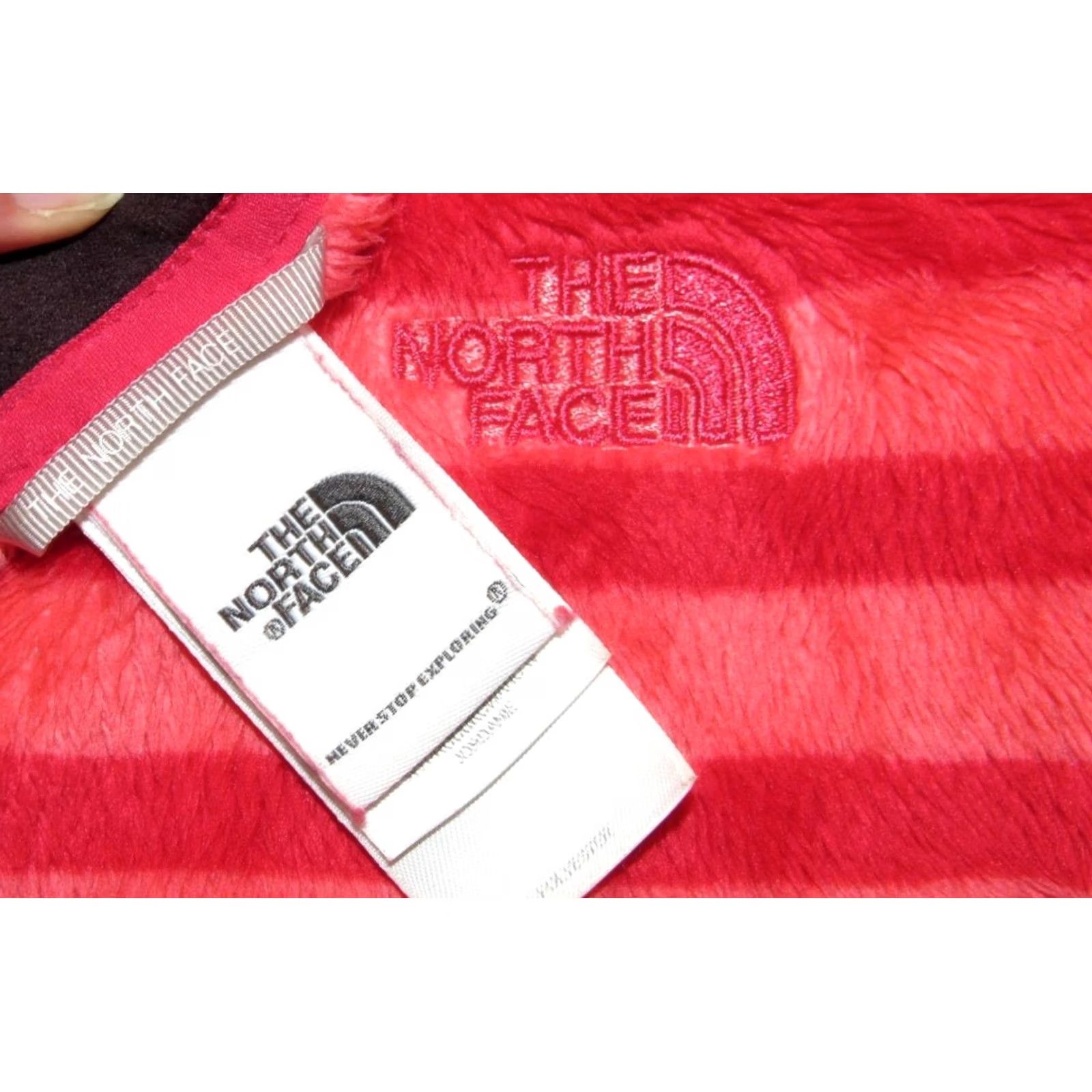 The North Face Womens North Face Pink Striped Pullover Fleece Jacket M Size M / US 6-8 / IT 42-44 - 3 Thumbnail