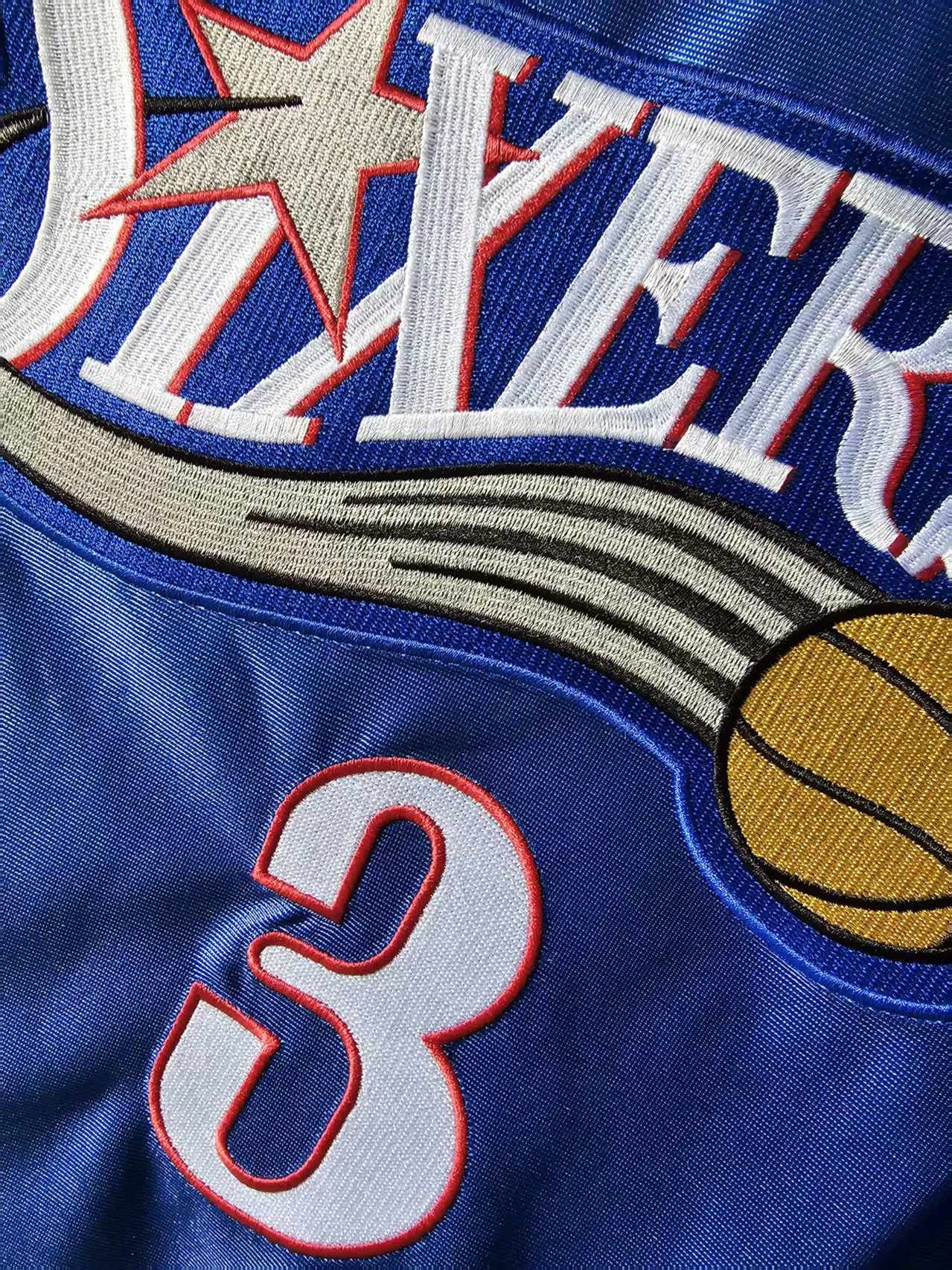 NBA Allen Iverson Jersey Philadelphia 76ers 3 Double Stitched Size US XL / EU 56 / 4 - 3 Thumbnail