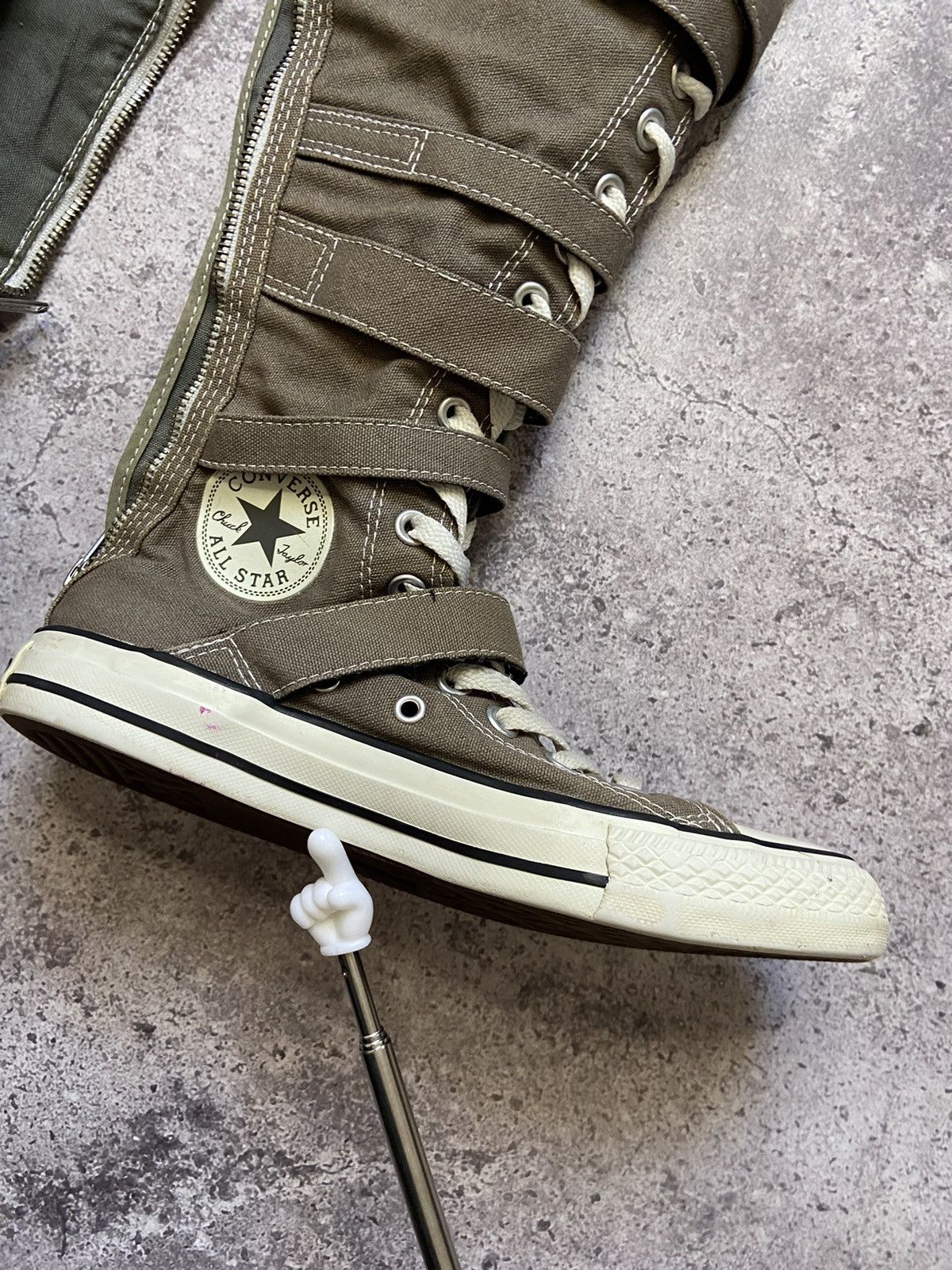 Converse CONVERSE Knee High Bondage Shoes Chuck Taylor Emo Goth Size US 7.5 / IT 37.5 - 6 Thumbnail
