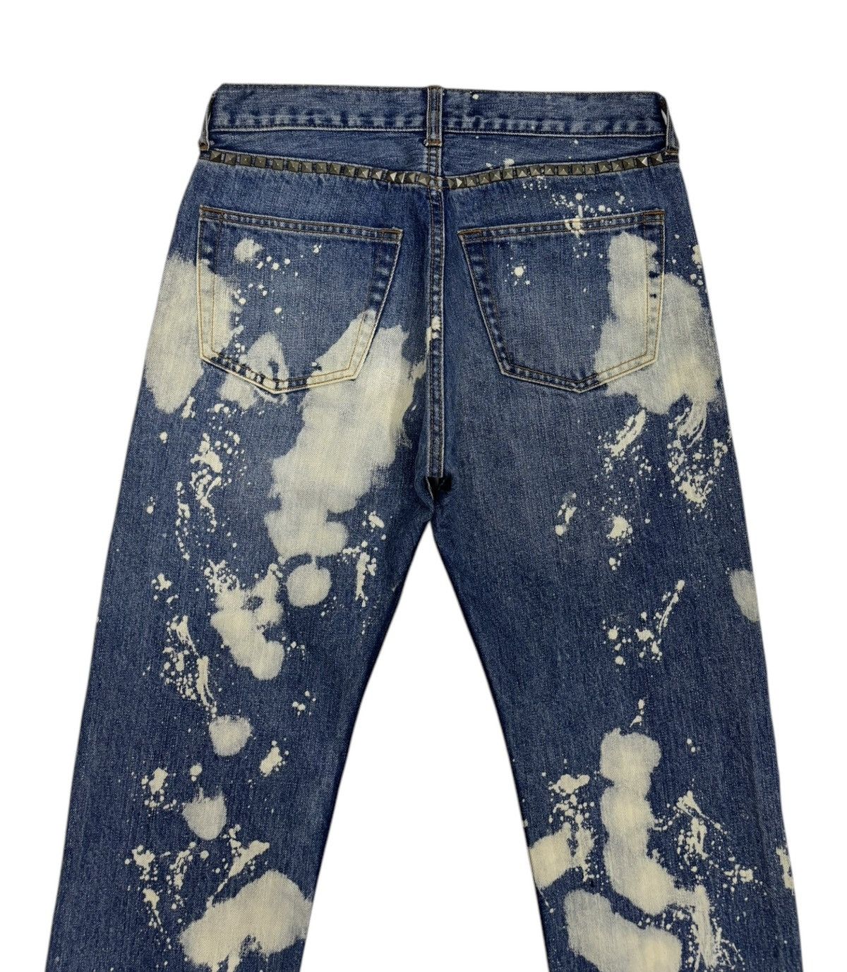 If Six Was Nine × Isamu Katayama Backlash × Yasuyuki Ishii RARE! Metal Studded Bleach Jeans Soareak Straight Jeans Size US 29 - 4 Thumbnail