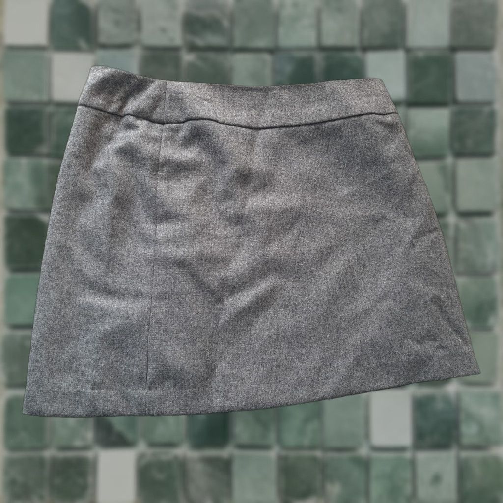 Vintage DALIA Collection Womens Skirt Size 6 Wool Laine Polyester Lined Slit Black Pencil Short Wool Skirt Womens Size 28" / US 6 / IT 42 - 1 Thumbnail