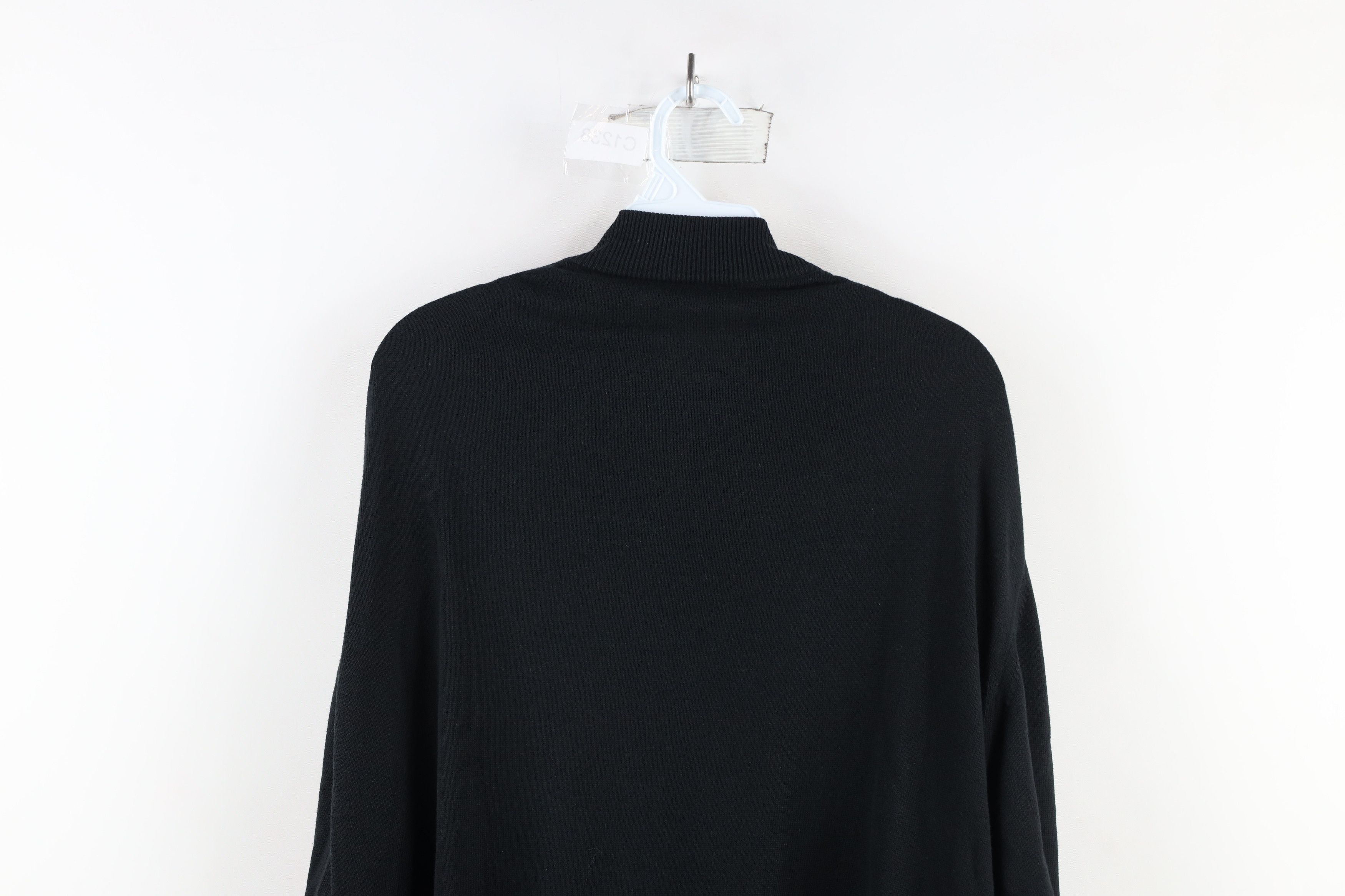Vintage Vintage 90s Streetwear Blend Knit Mock Neck Sweater Black Size US XL / EU 56 / 4 - 9 Thumbnail