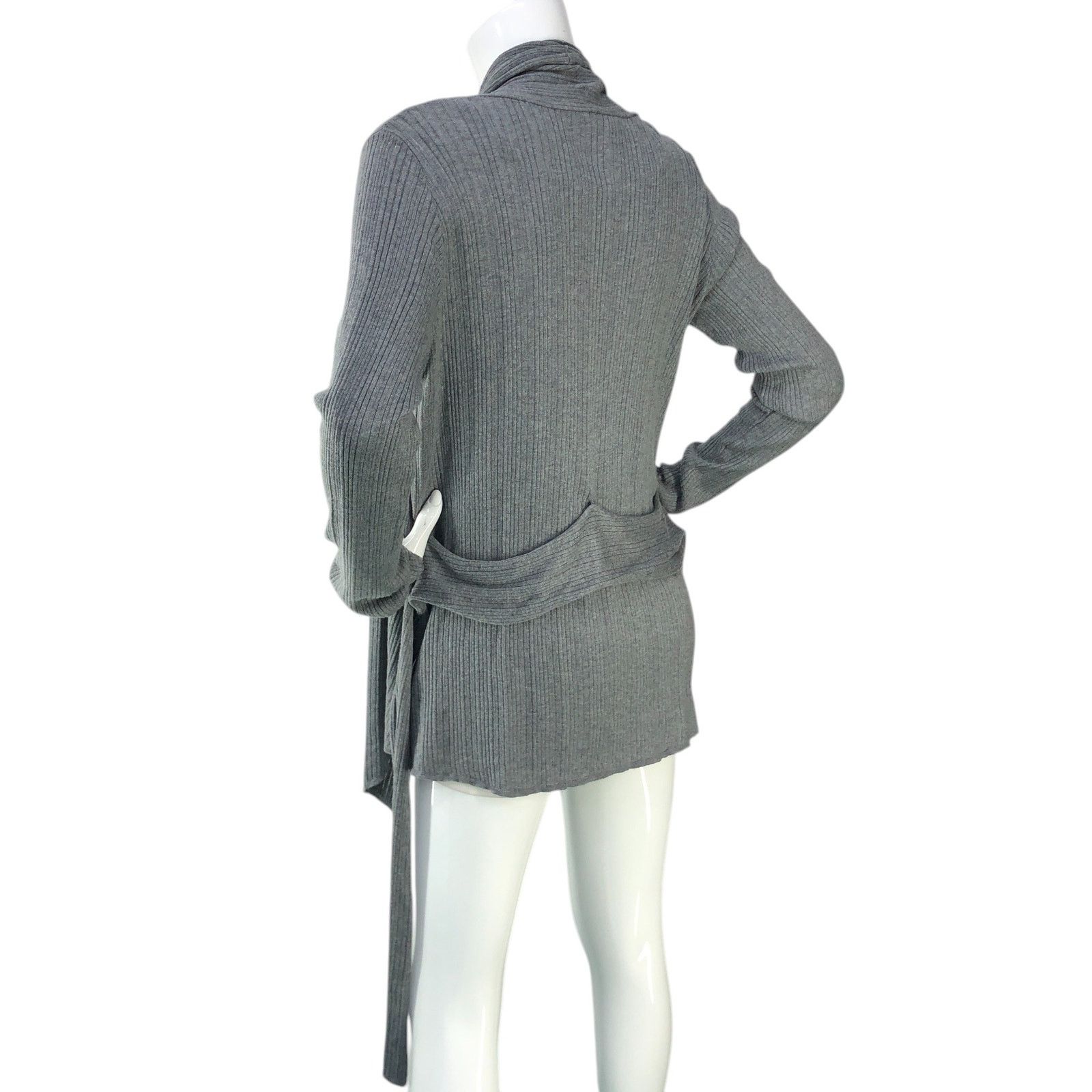 L'AGENCE L'Agence Sz S Cardigan Cashmere Silk Cotton Primrose Plisse Size S / US 4 / IT 40 - 6 Thumbnail