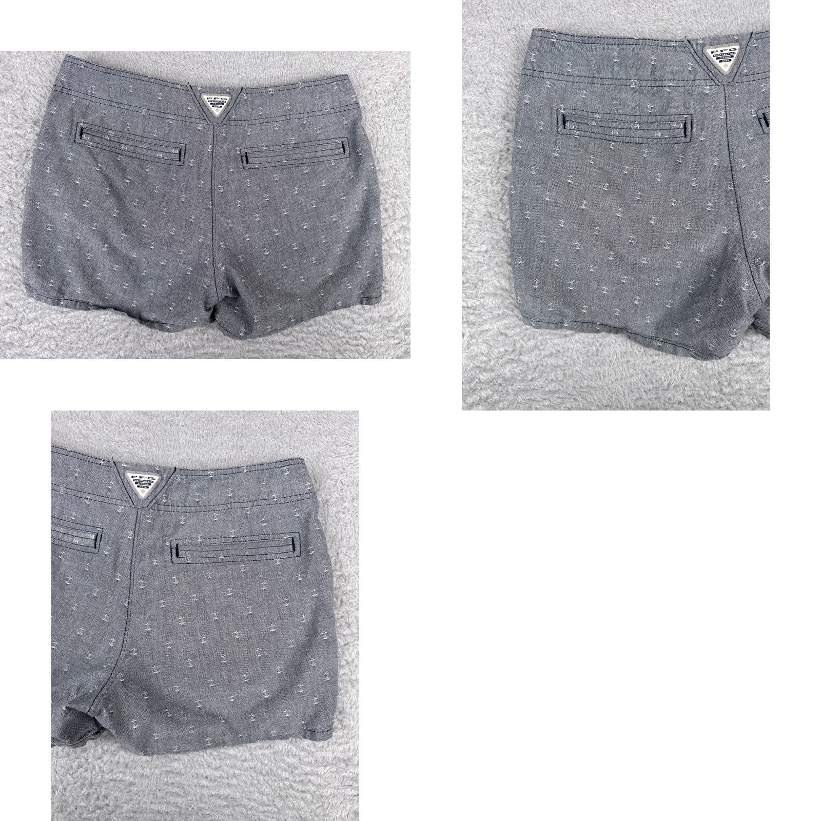 Vintage Columbia Shorts Womens 10 Blue PFG Anchor All Over Print Fishing Boating Cotton Size 32" / US 10 / IT 46 - 9 Thumbnail
