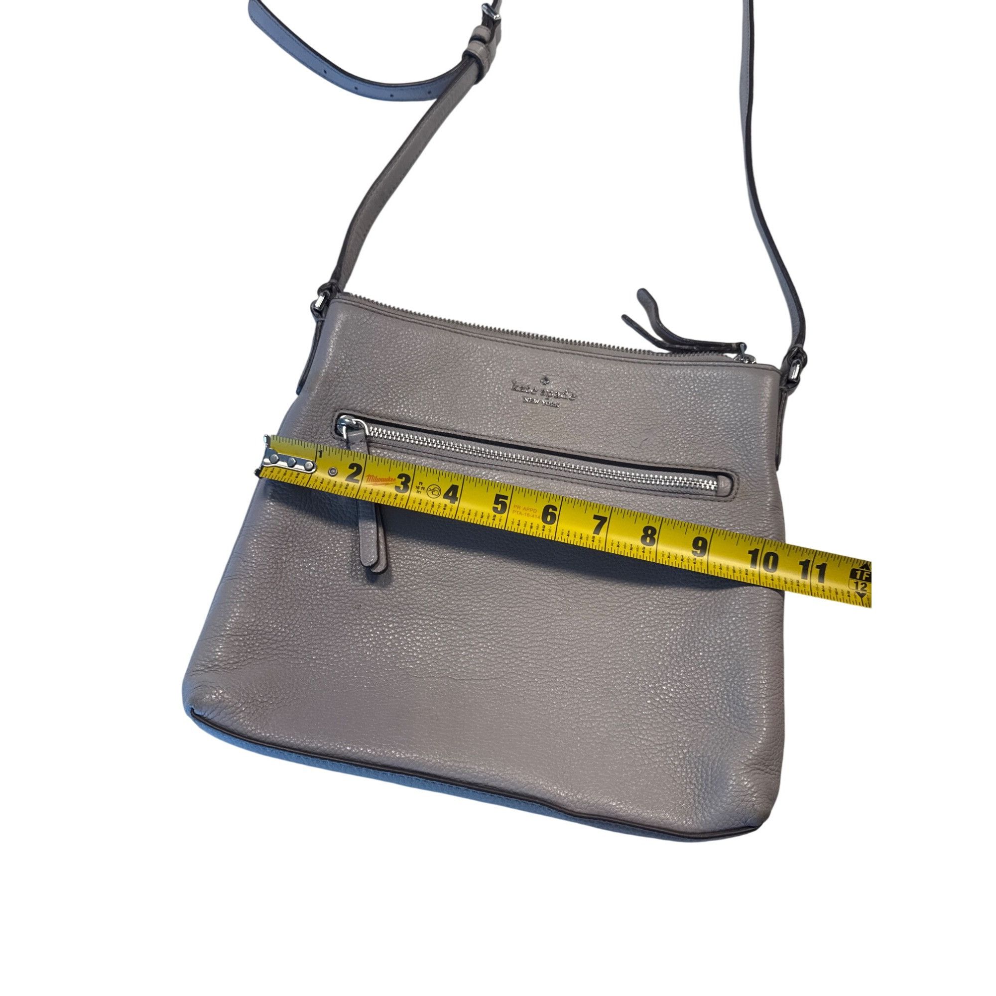 Kate Spade Kate Spade Pebbled Leather Shoulder Bag Gray with Adjustable Size ONE SIZE - 4 Thumbnail