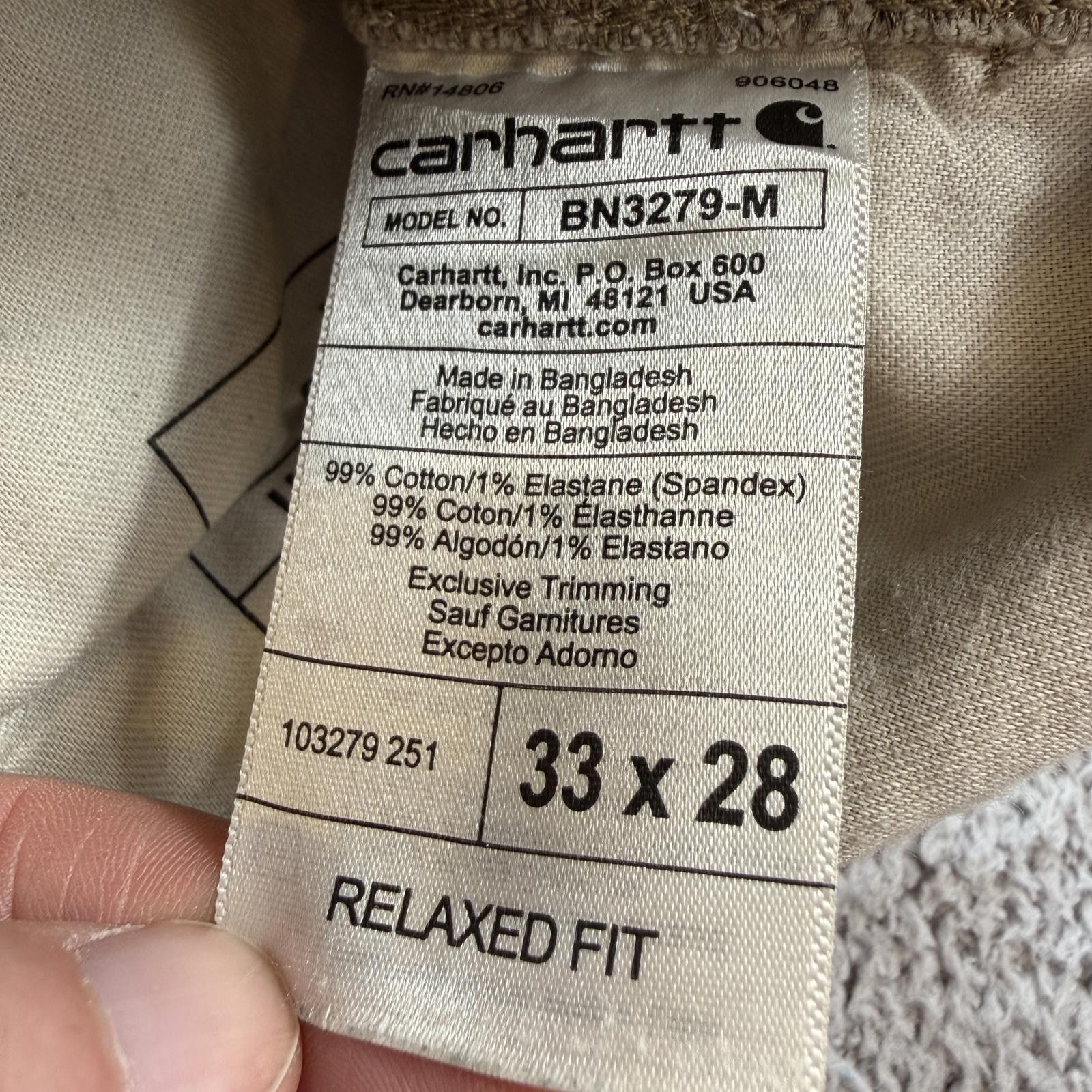 Carhartt Carhartt Relaxed Fit Carpenter Pants Tan Workwear 33x28 Size US 33 - 6 Thumbnail