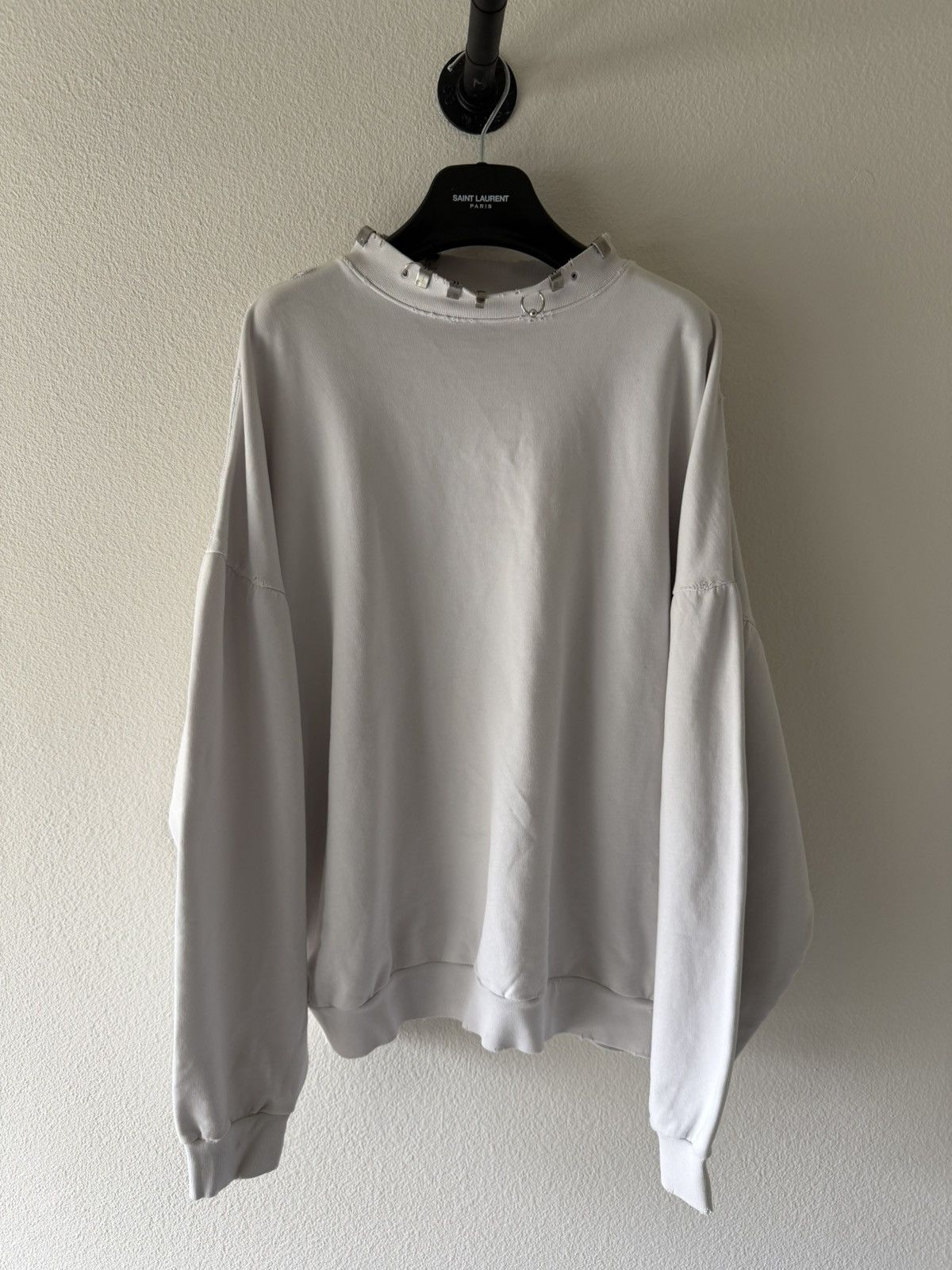 Balenciaga $1790 Pierced Round Crewneck Sweatshirt 1 Size US XL / EU 56 / 4 - 1 Thumbnail