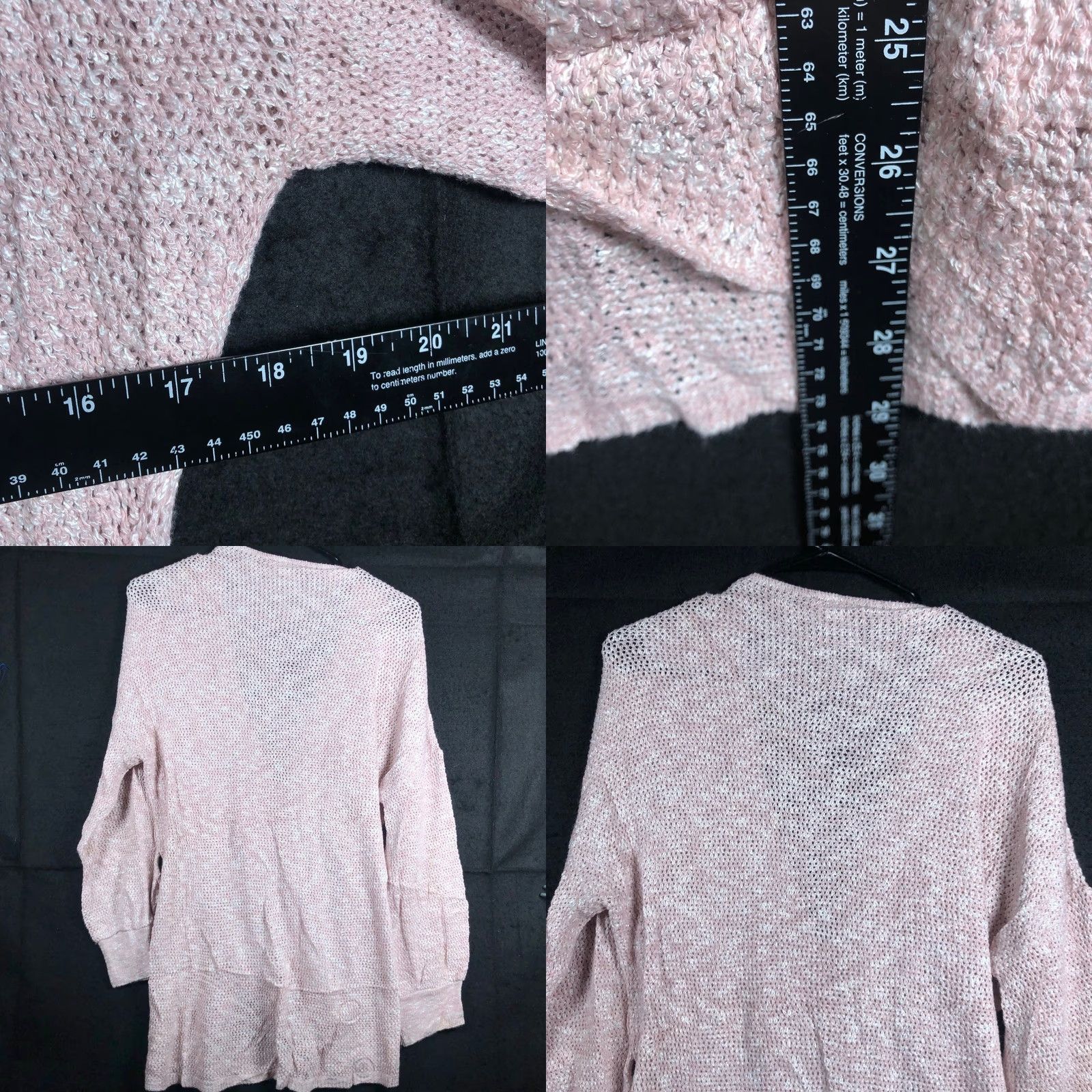 Express Express Women Sweater Pink Deep V Wrap Long Sleeve Knit Acrylic Blend Medium Size M / US 6-8 / IT 42-44 - 8 Thumbnail