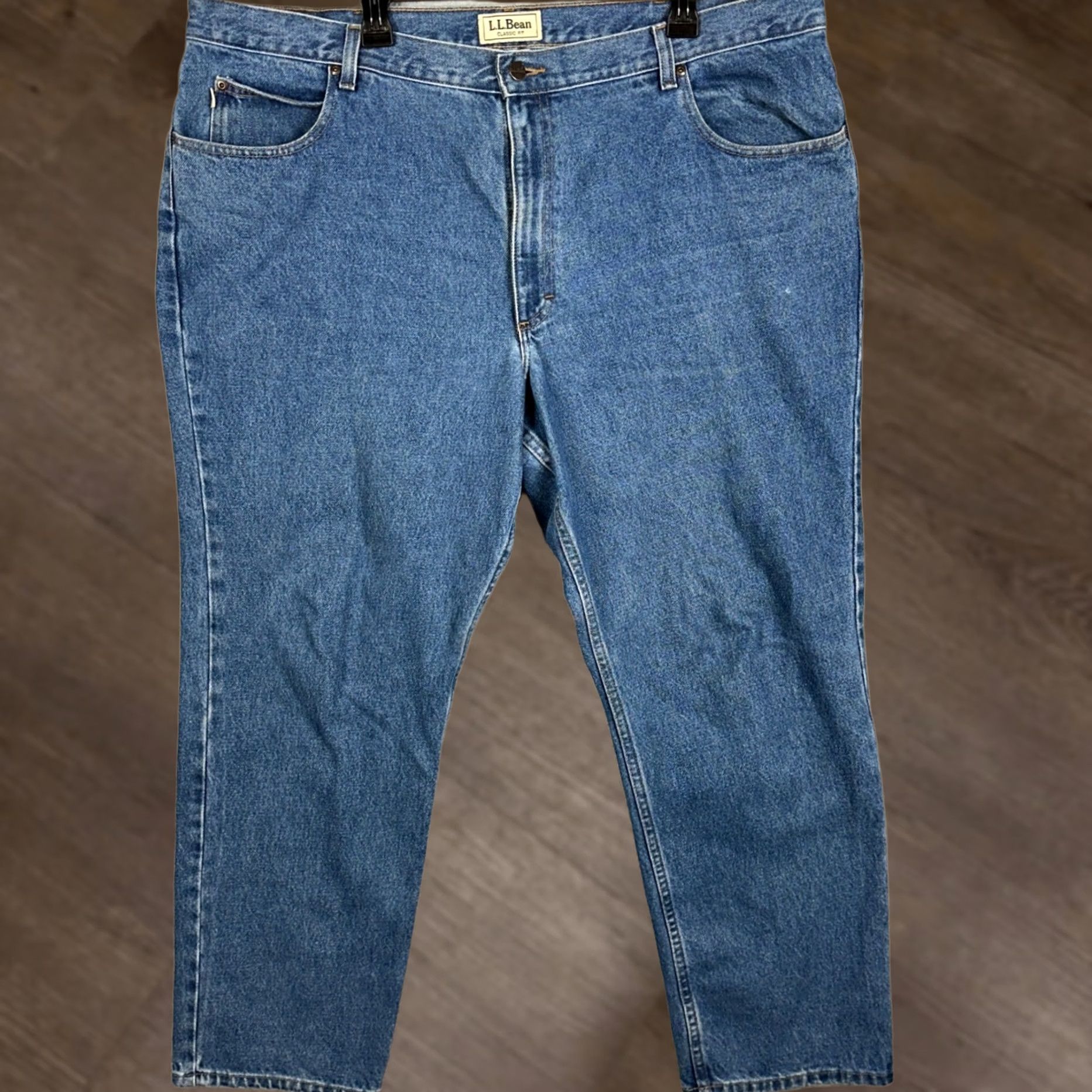 Vintage L.L. Bean Jeans Mens 44X30 Blue Classic Fit Straight Leg 5 Pocket Denim Jeans Size US 44 / EU 60 - 1 Thumbnail